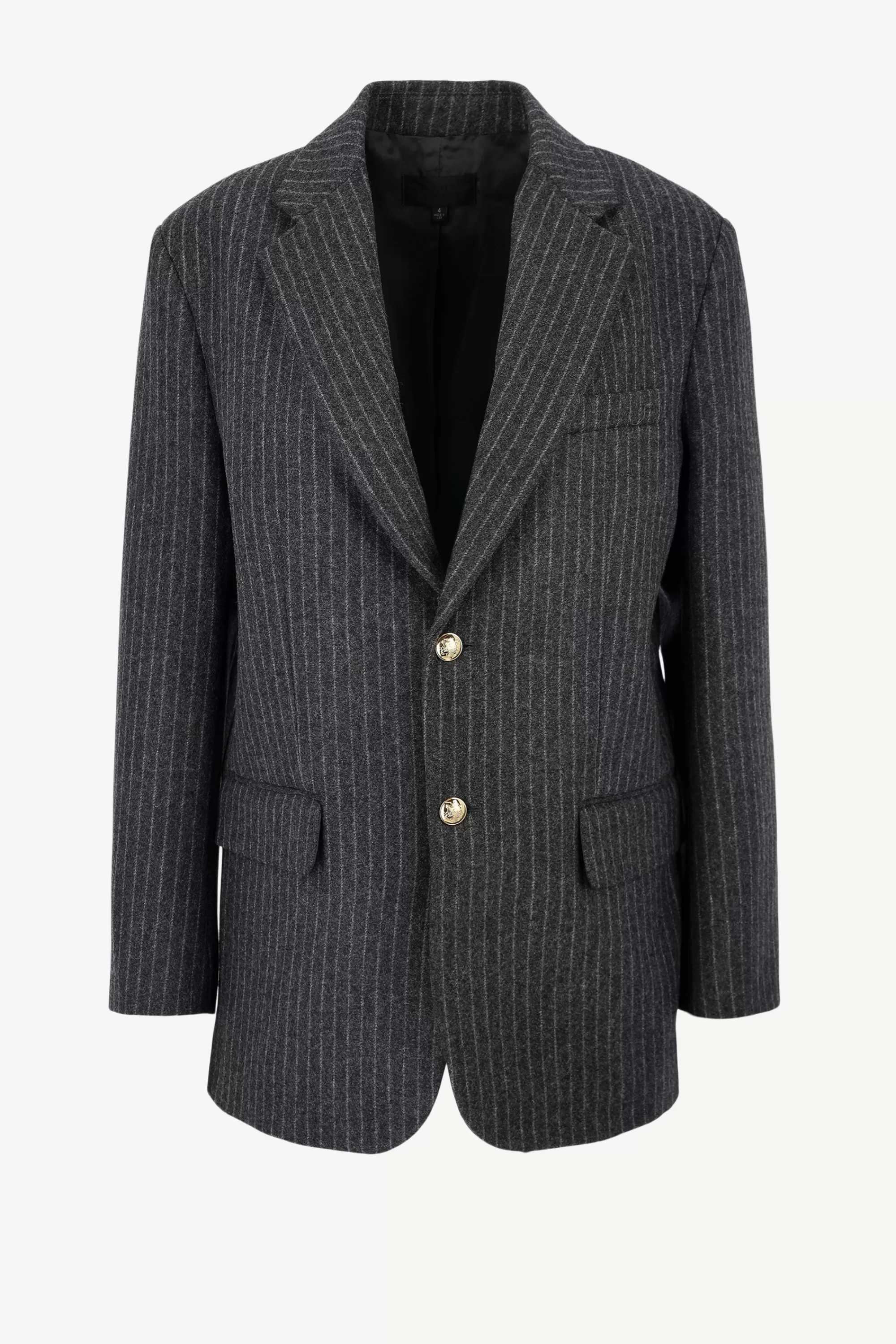 Frauen Nili Lotan Blazer Boyfriend In Grey Pinstripe