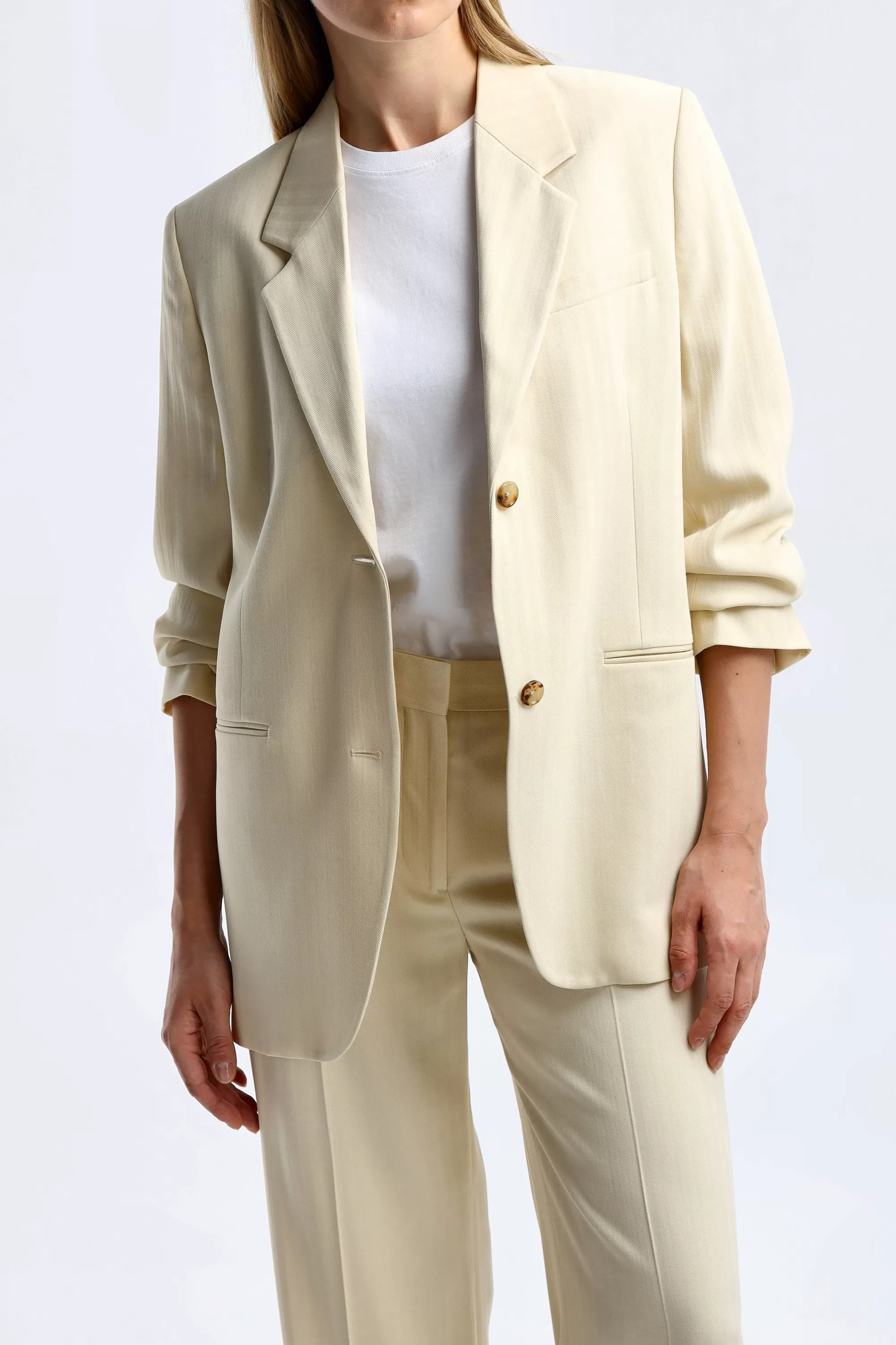 Frauen Toteme Blazer Herringbone In Sand