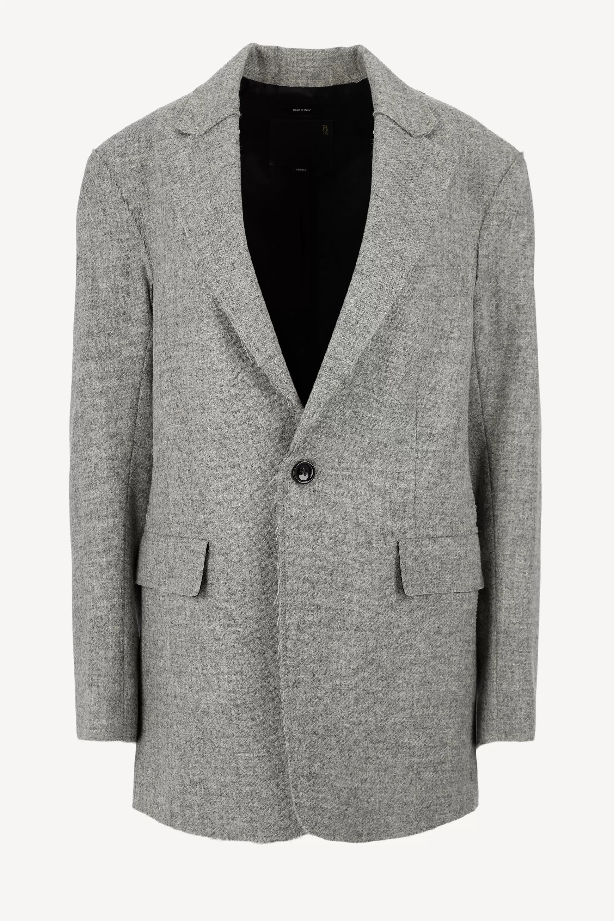 Frauen R13 Blazer Raw Cut In Heather Grey