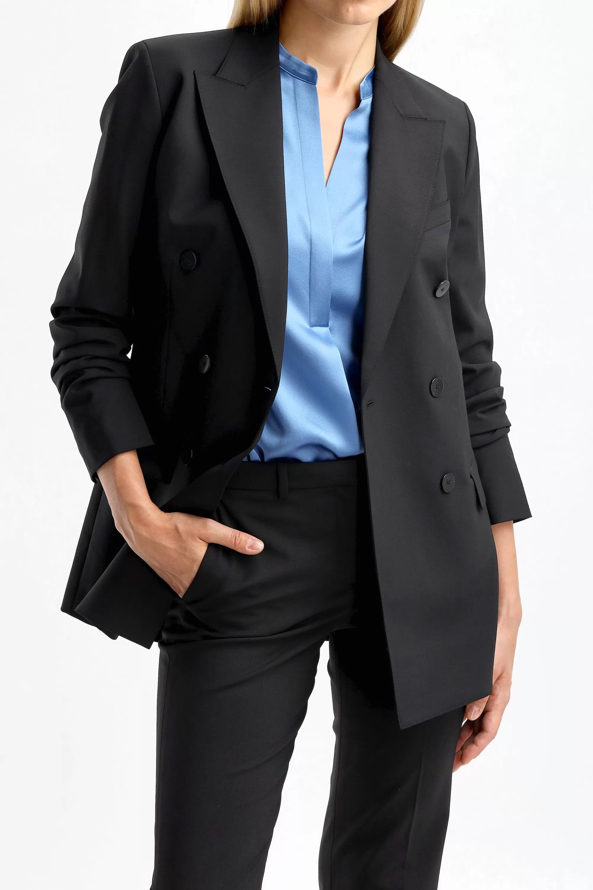 Frauen Theory Blazer Tracea Double In Schwarz