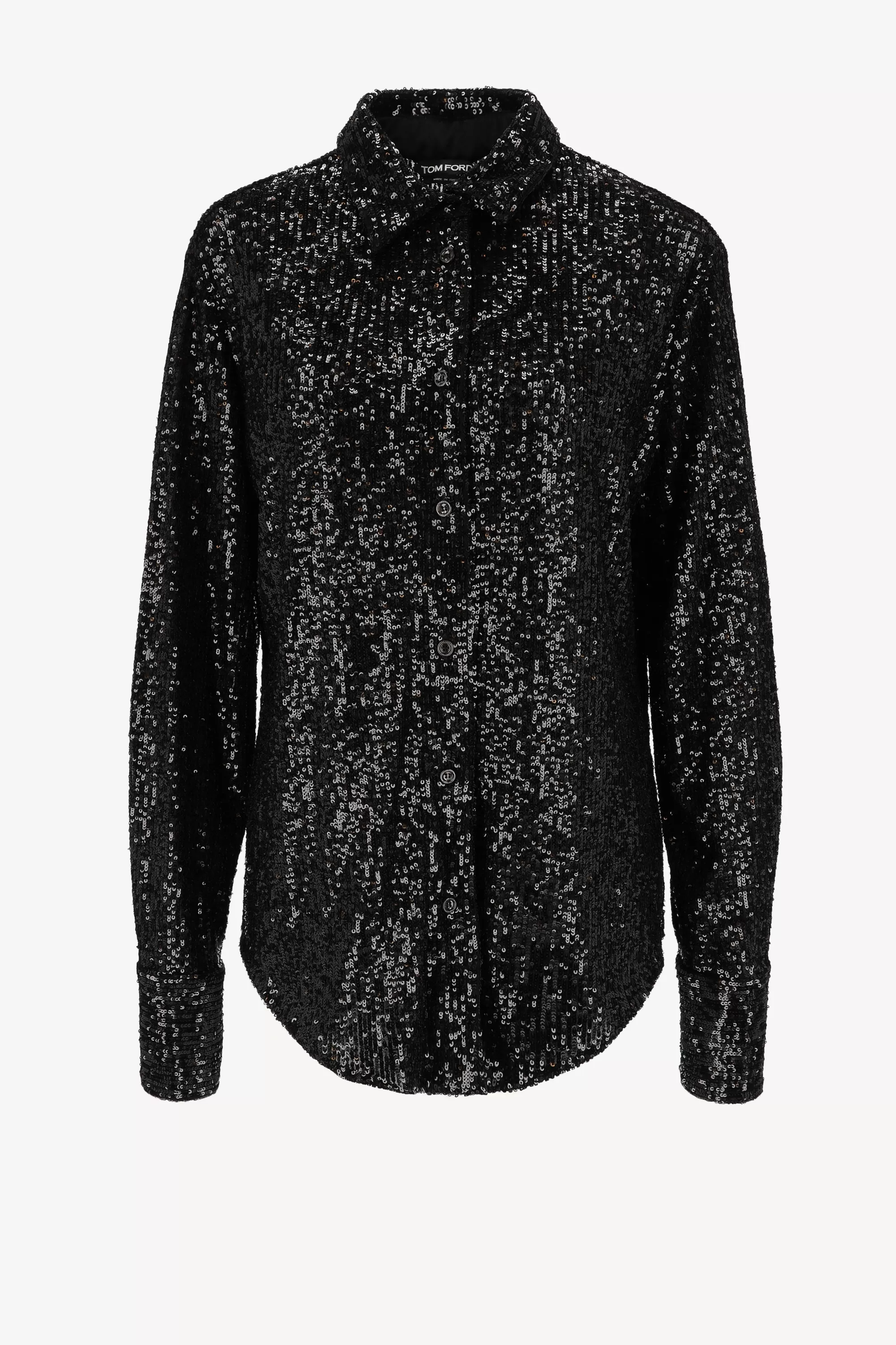 Frauen Tom Ford Bluse All Over Sequins In Schwarz