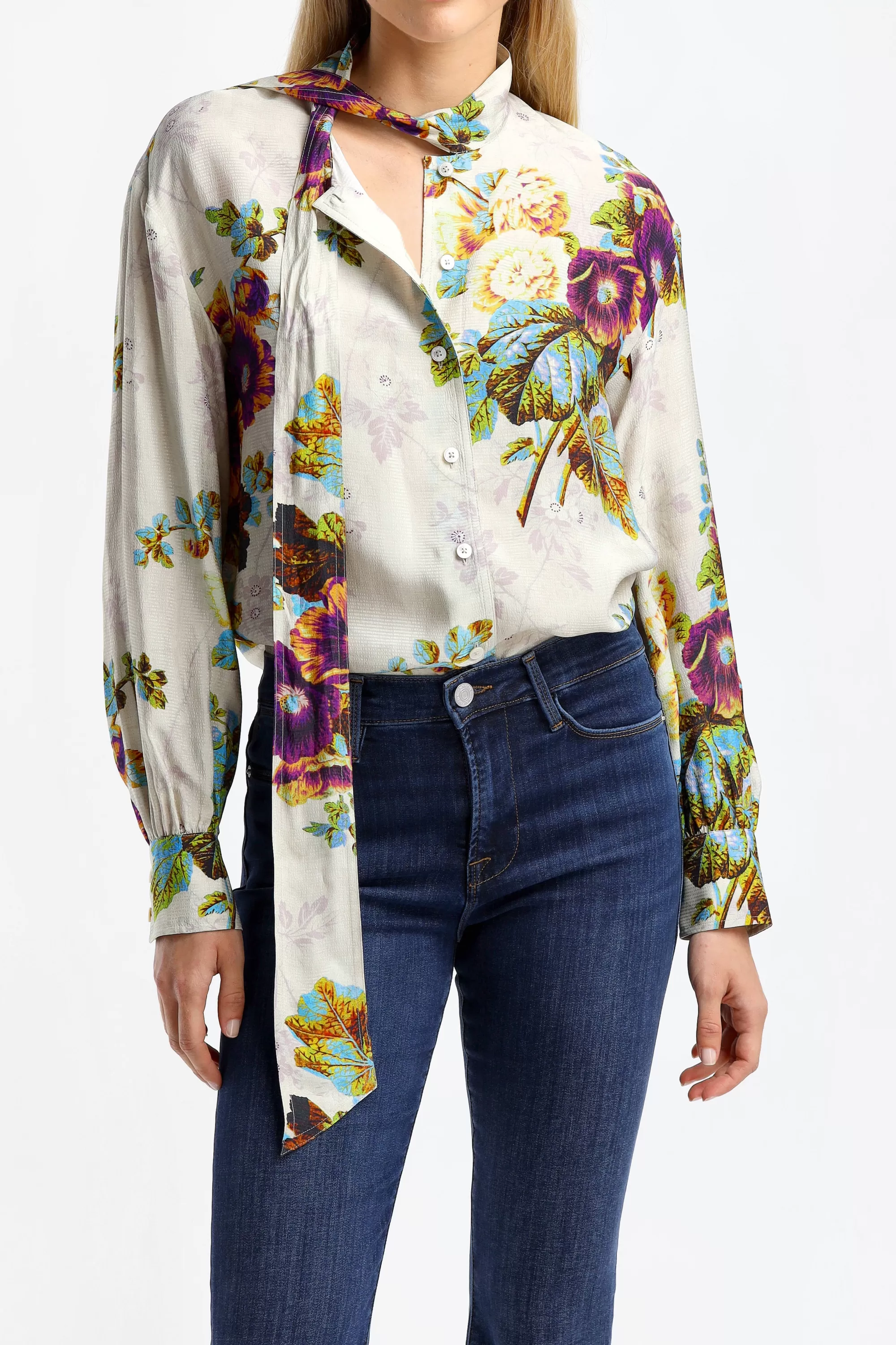 Frauen Tory Burch Bluse Bow In Traditional Floral