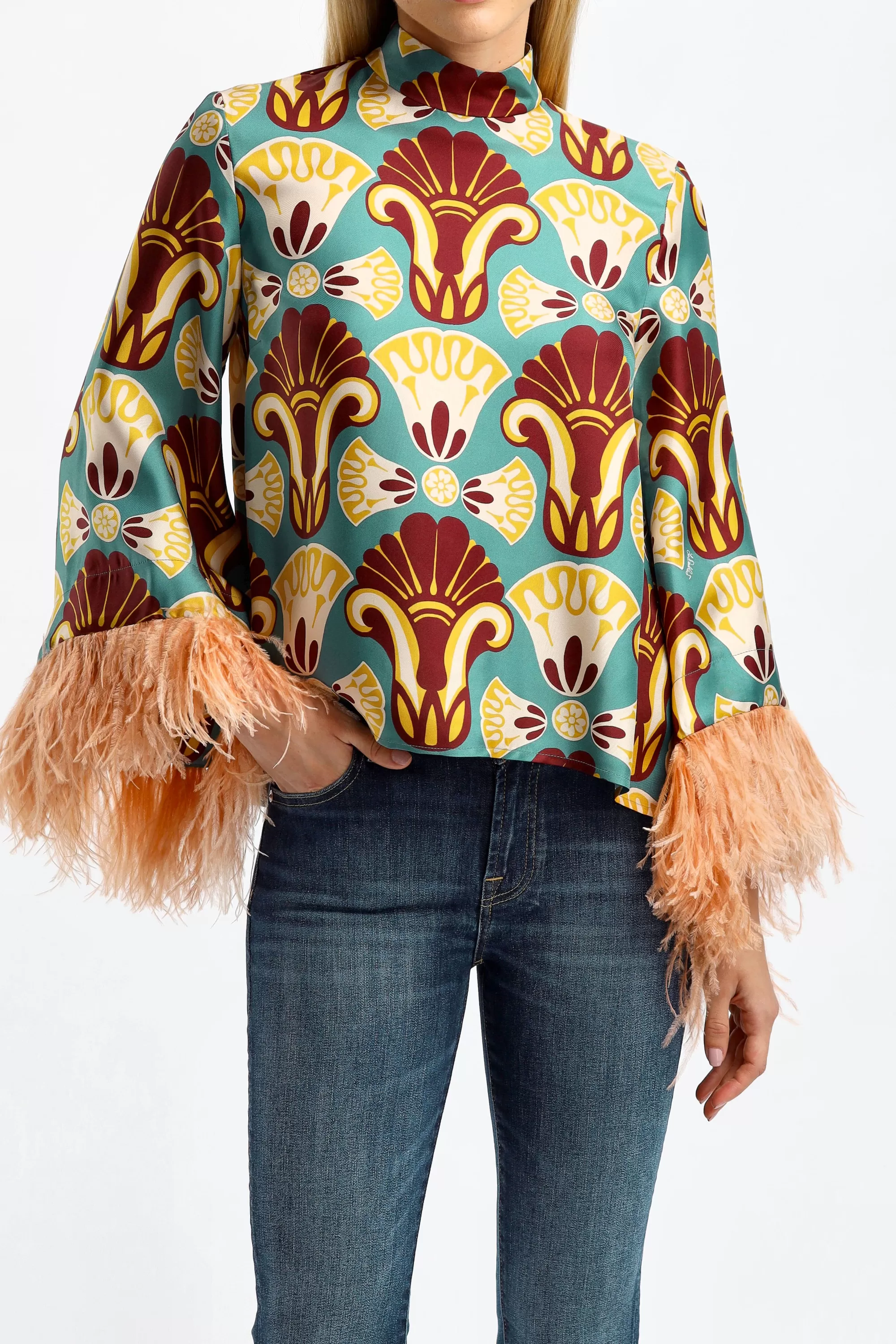 Frauen La Double J Bluse Feathers In Dendera