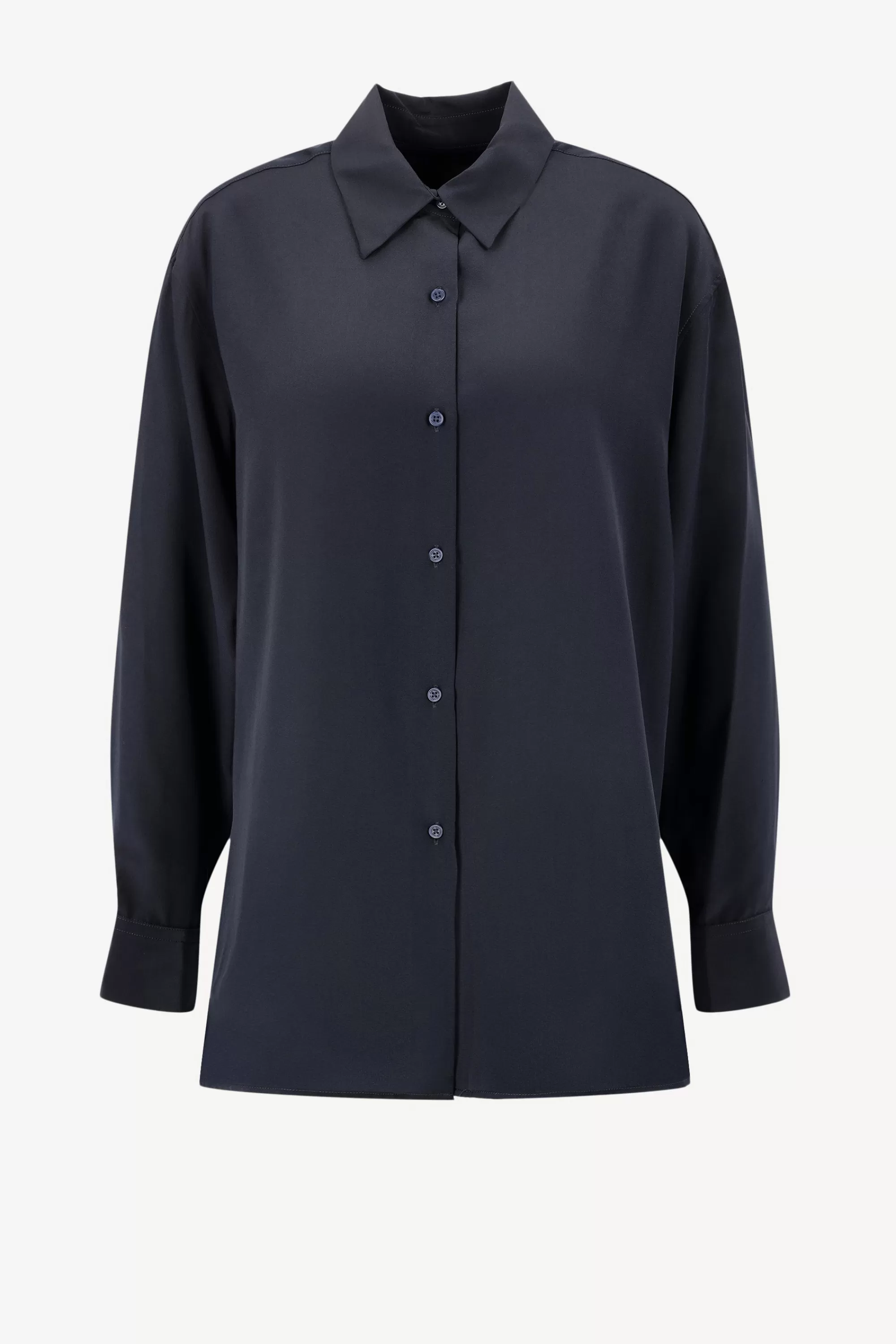 Frauen Nili Lotan Bluse Julien In Dark Navy