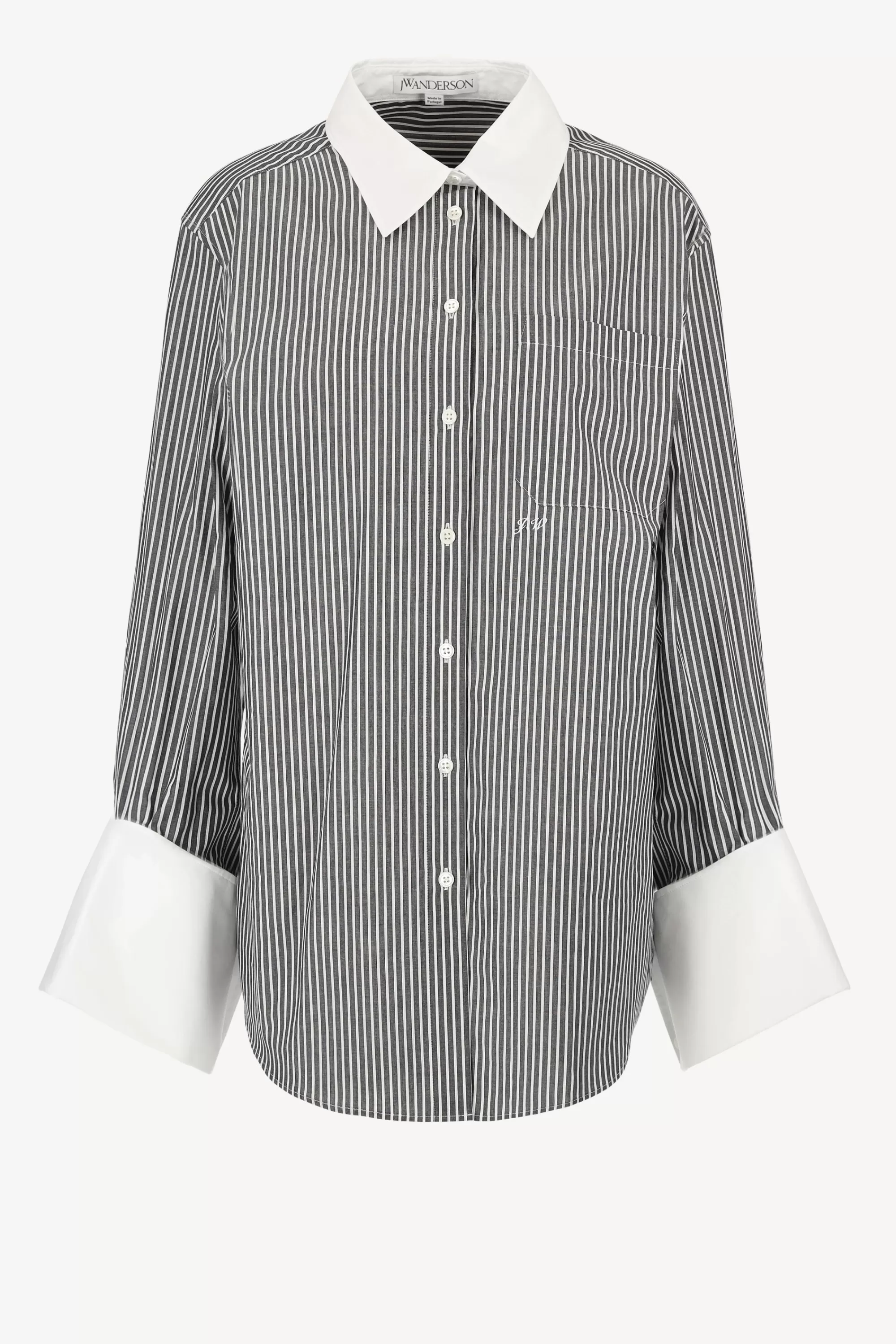 Frauen JW Anderson Bluse Oversized In Charcoal/Weis