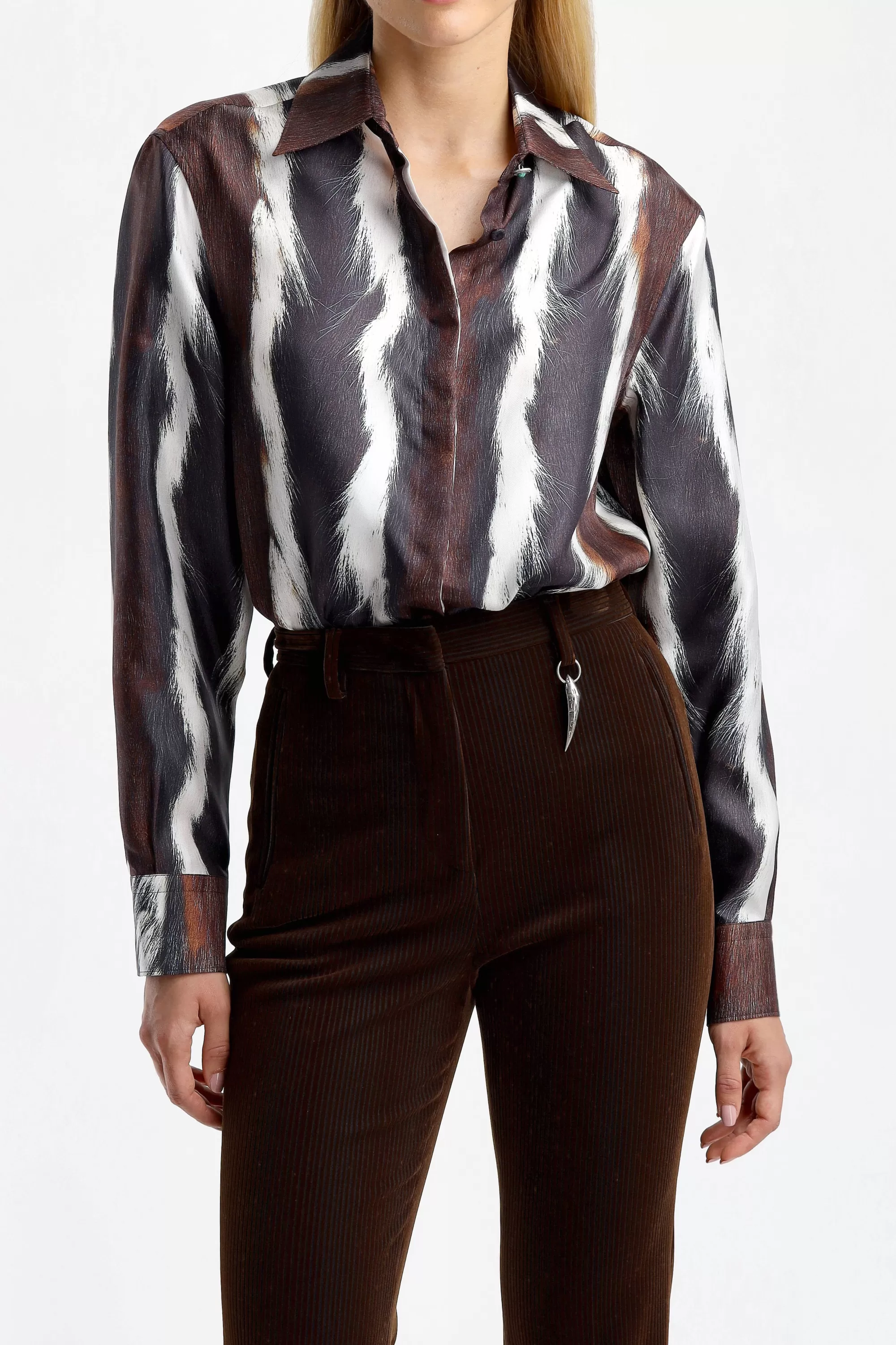 Frauen Roberto Cavalli Bluse Stripes In Multicolor