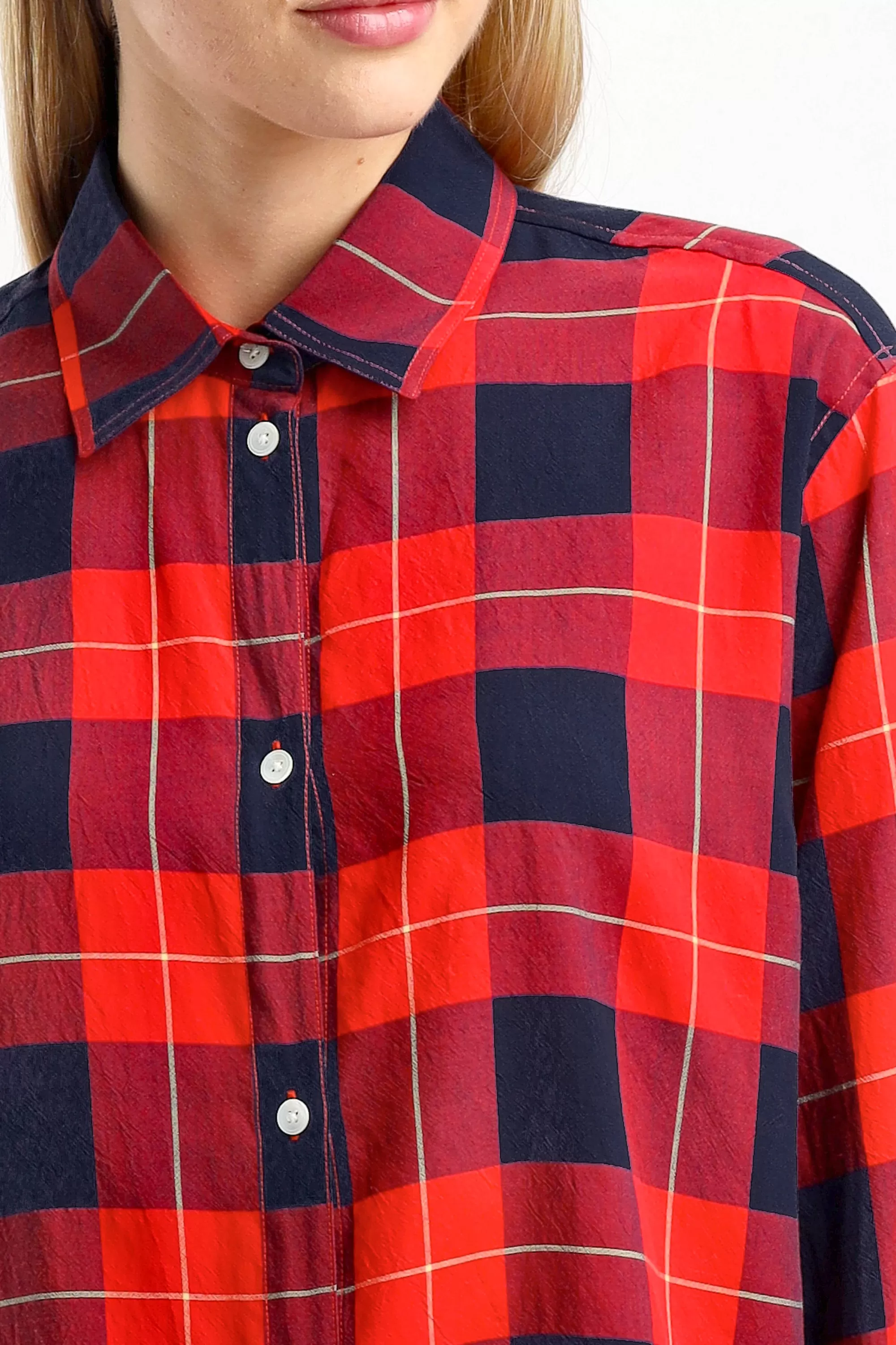 Frauen Toteme Bluse Tartan In Red Check