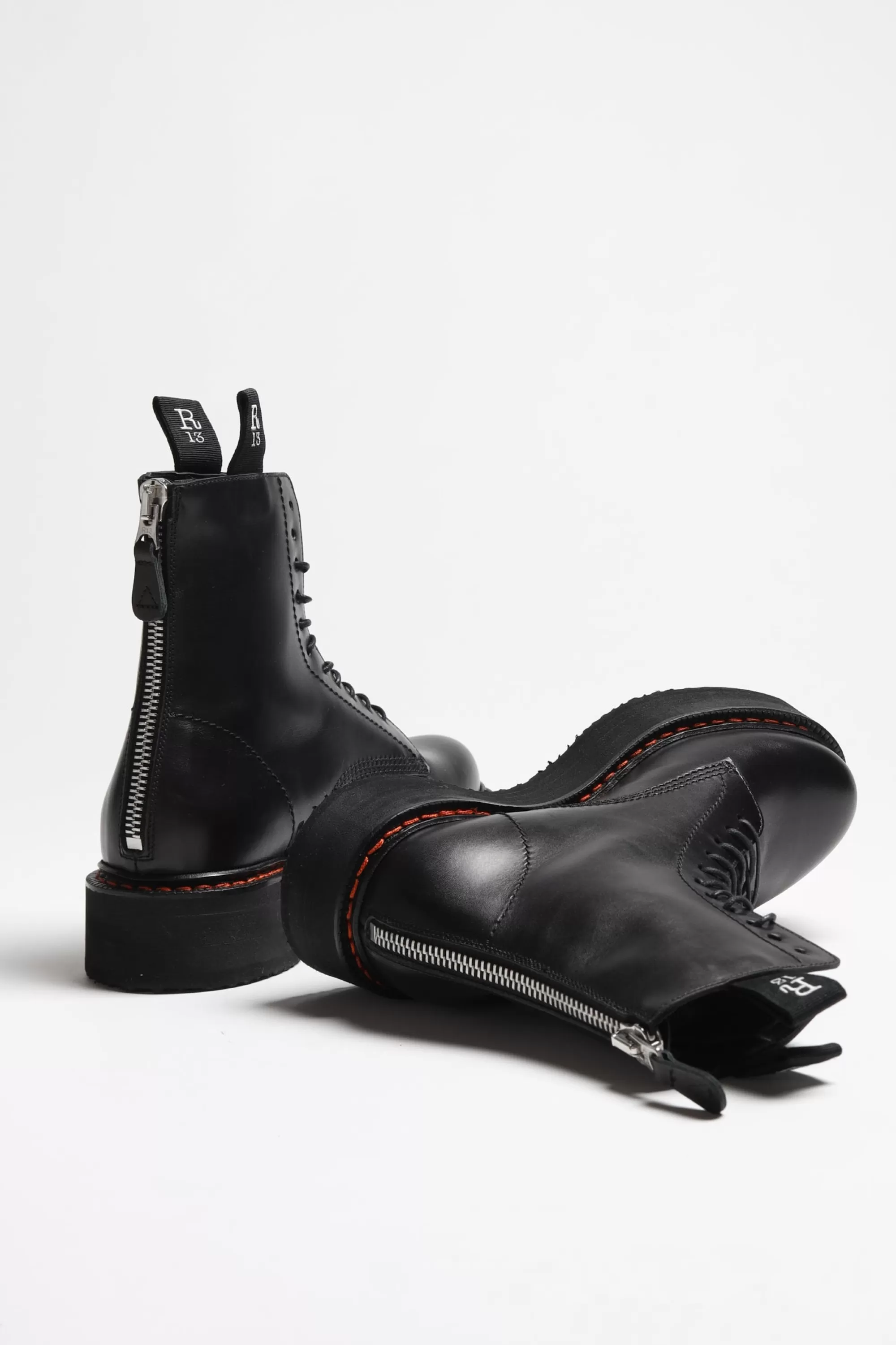 Frauen R13 Boots Stack In Schwarz