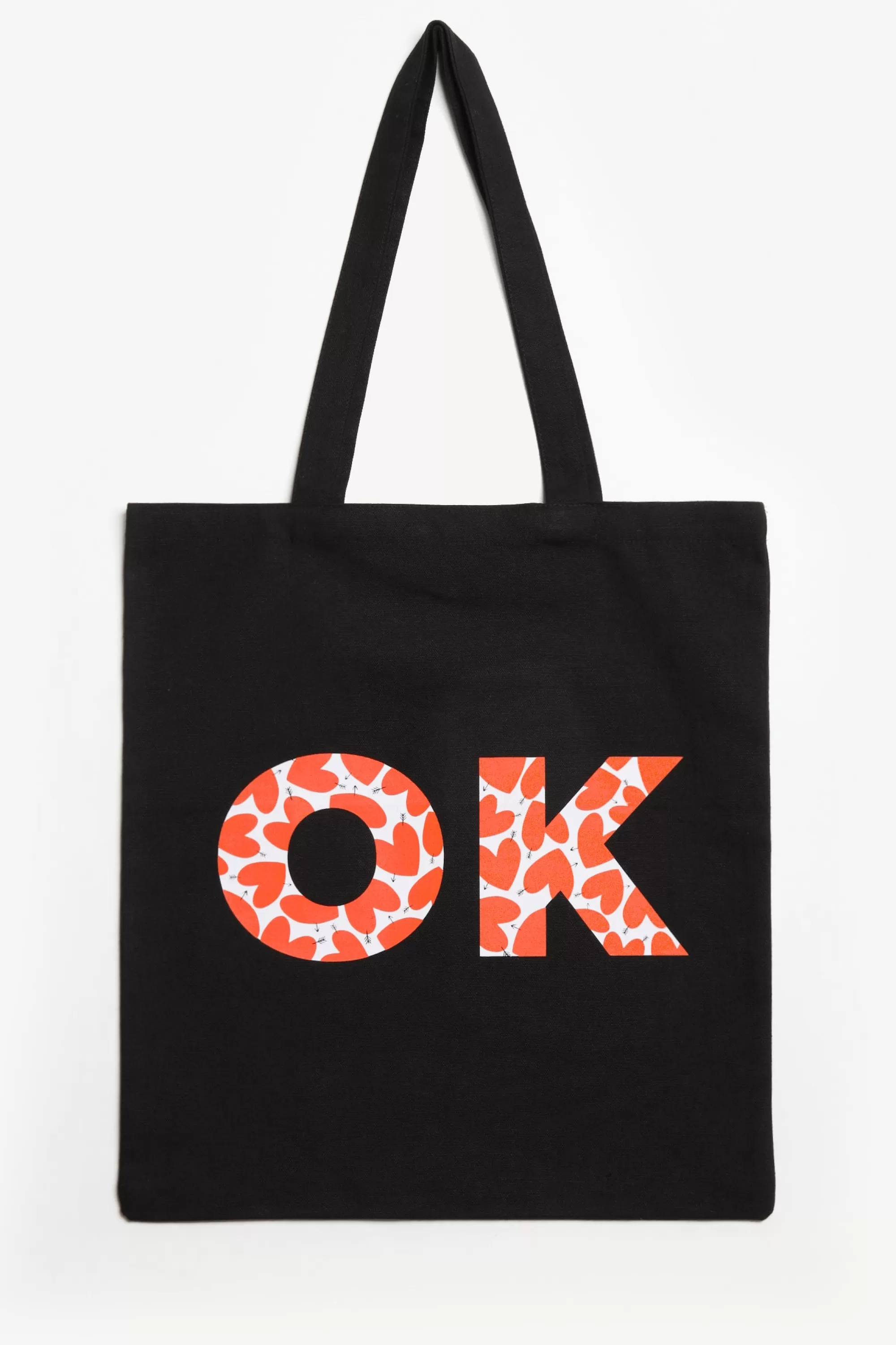 Frauen Anita Hass Canvas Shopper 'Ok' In Schwarz