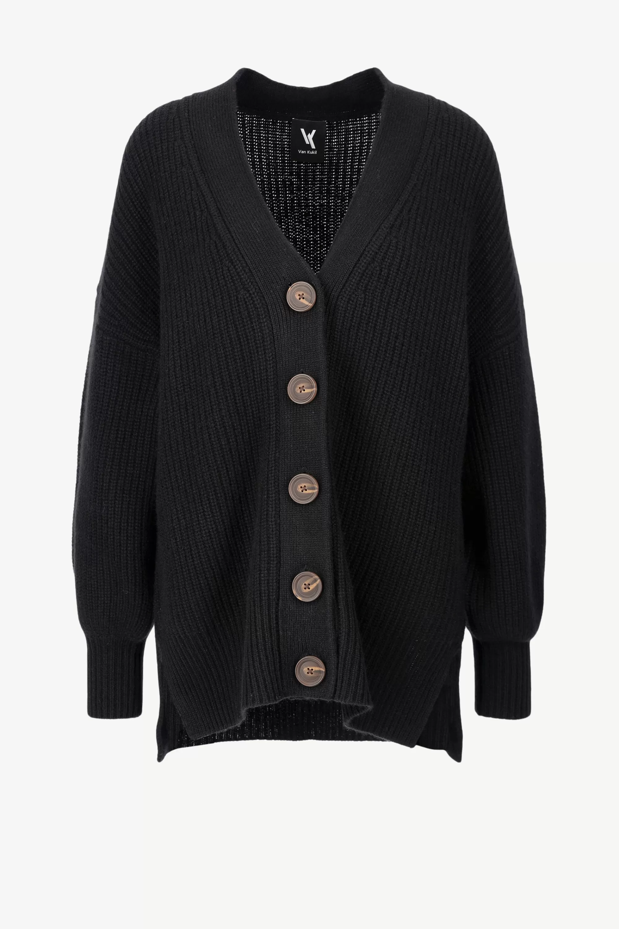 Frauen Van Kukil Cardigan Alexandra In Ebony Black