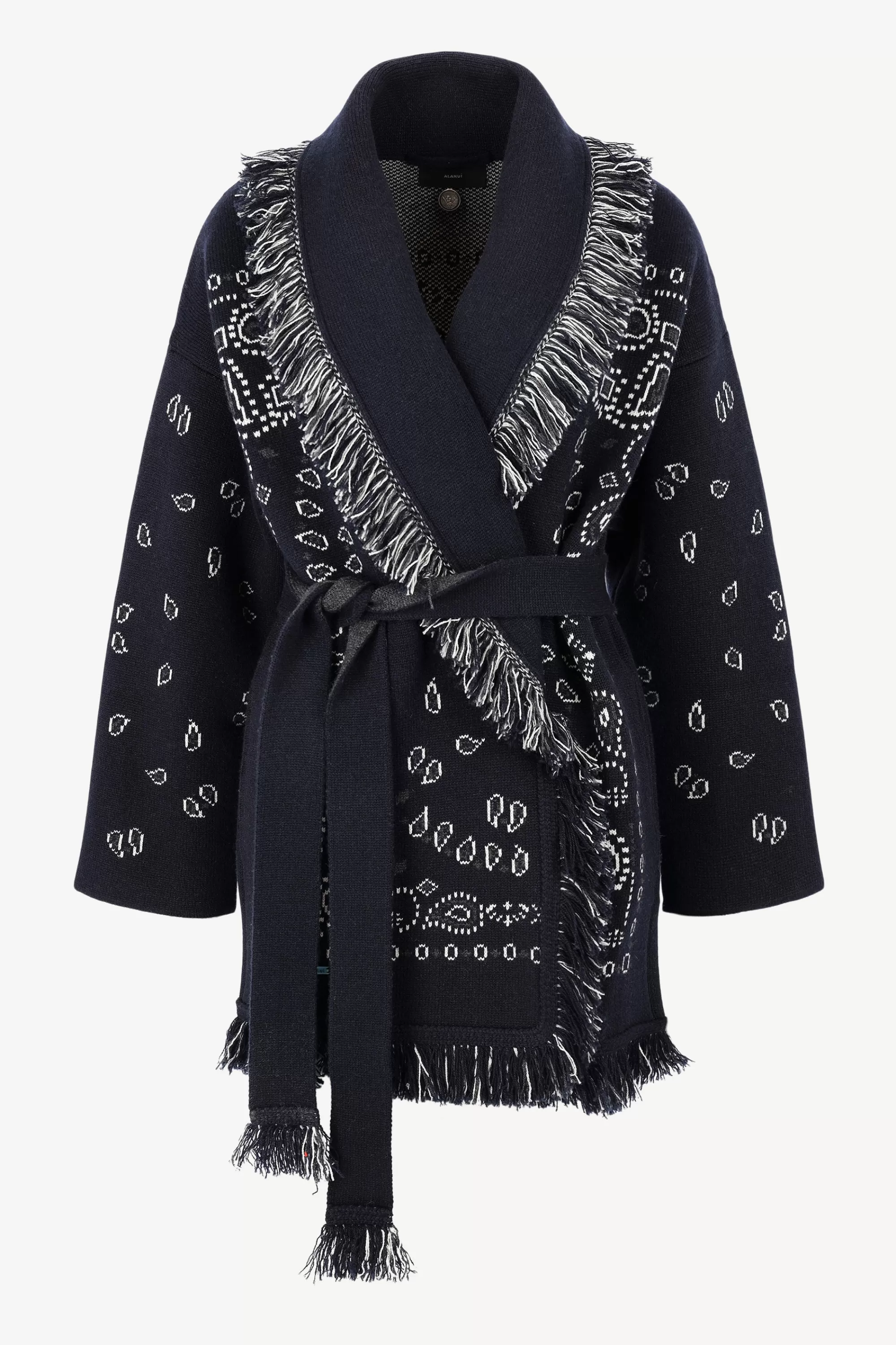 Frauen Alanui Cardigan Bandana Jacquard In Midnight Blue