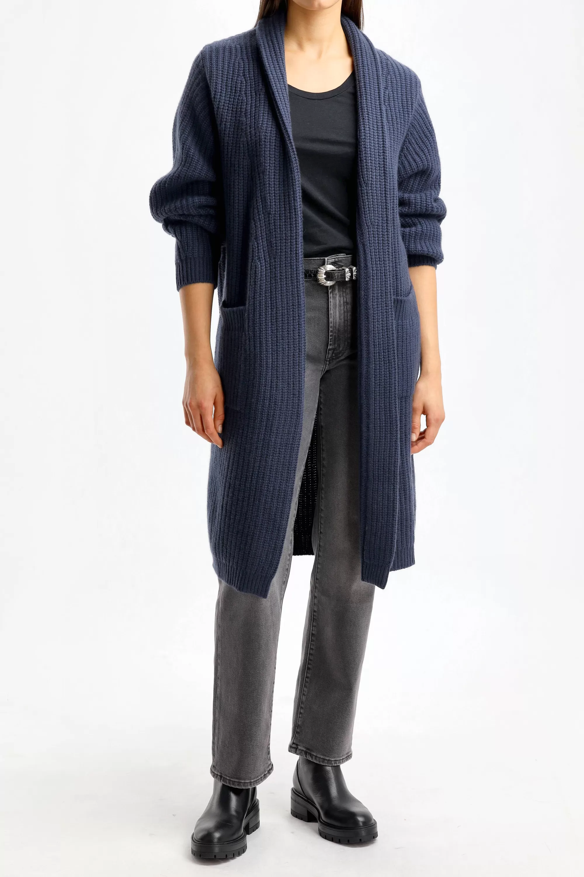 Frauen Stephan Boya Cardigan Boya-Jin In Marine Ash