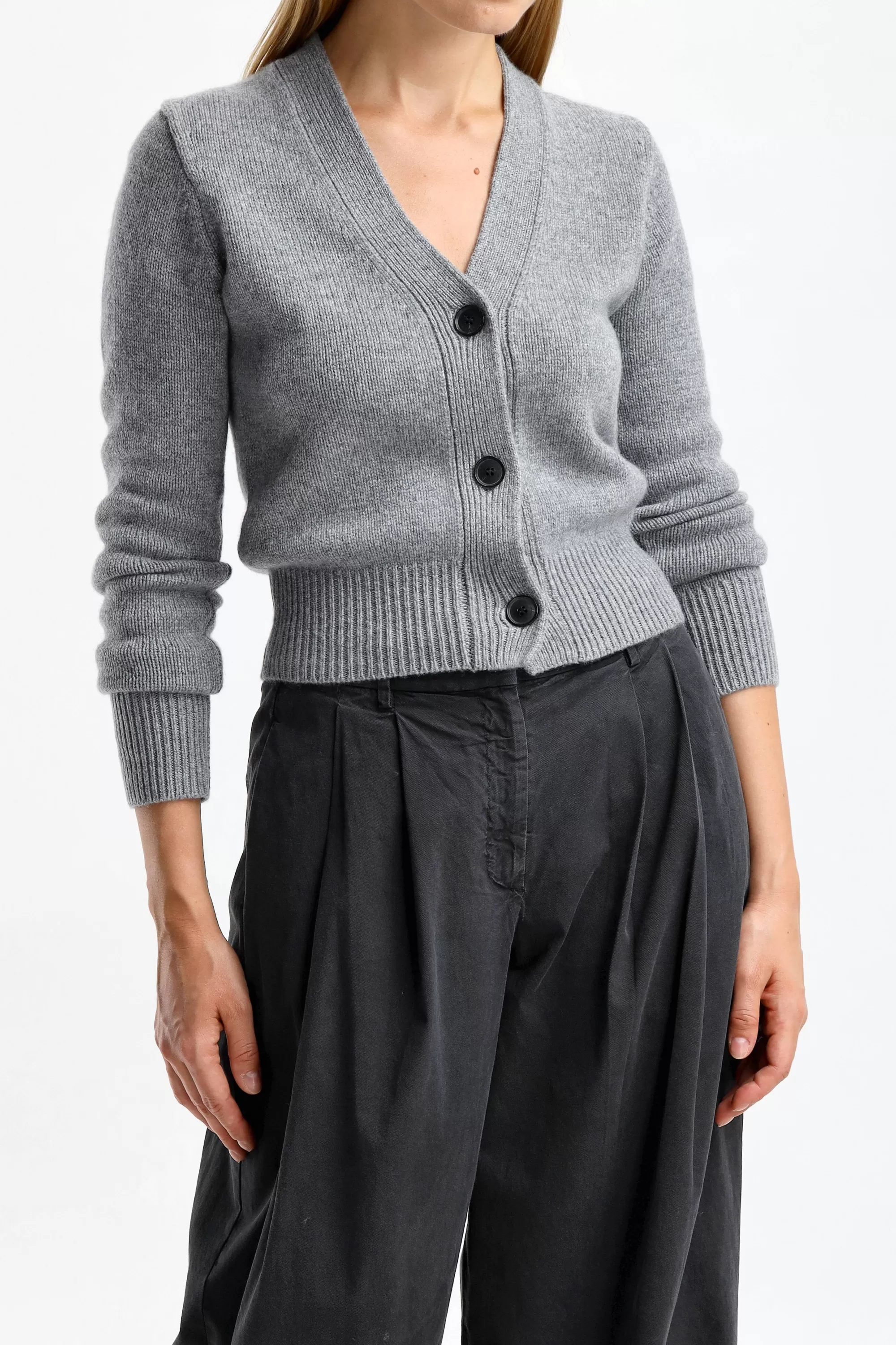 Frauen Nili Lotan Cardigan Caldorf In Light Grey