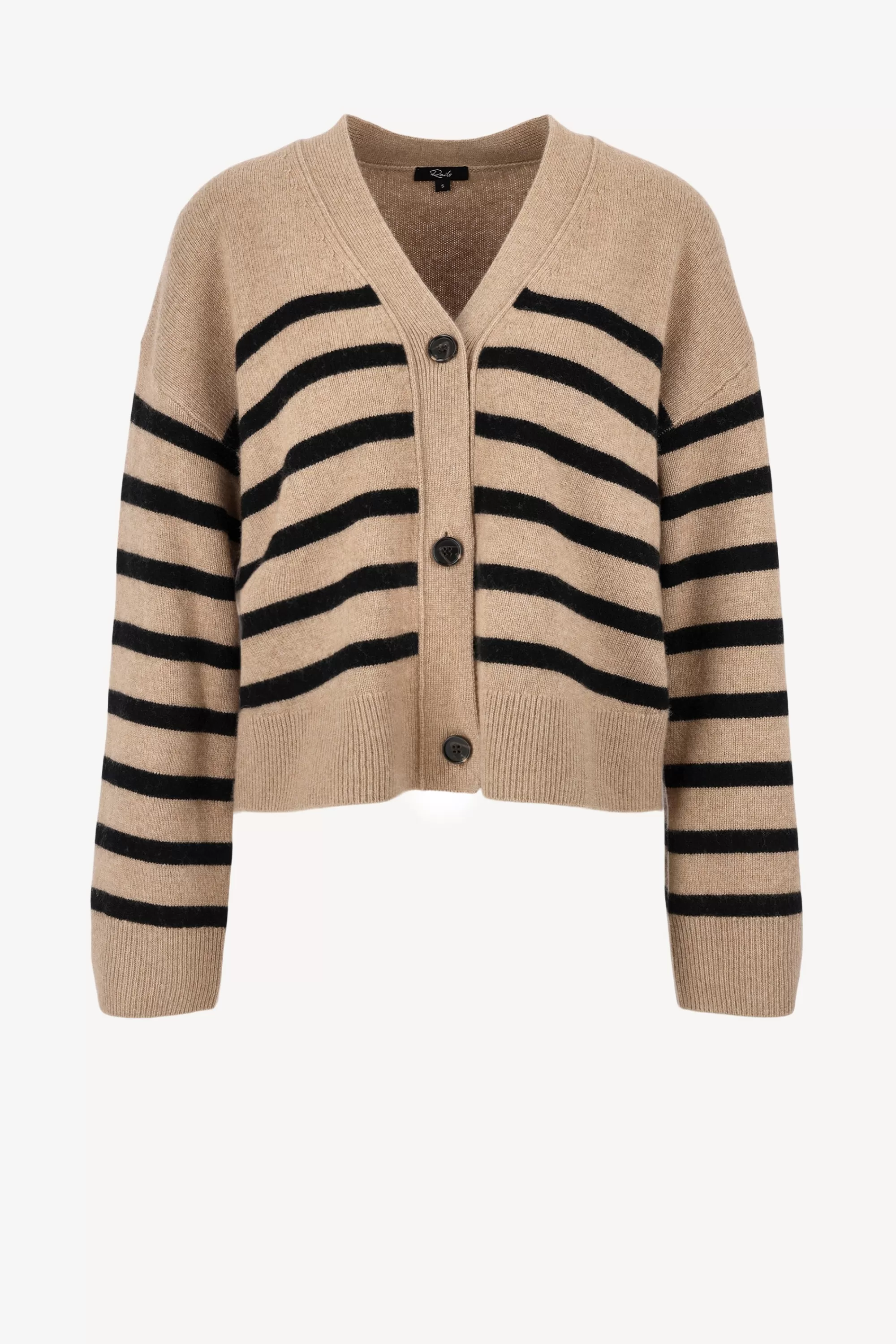 Frauen Rails Cardigan Geneva In Camel/Schwarz