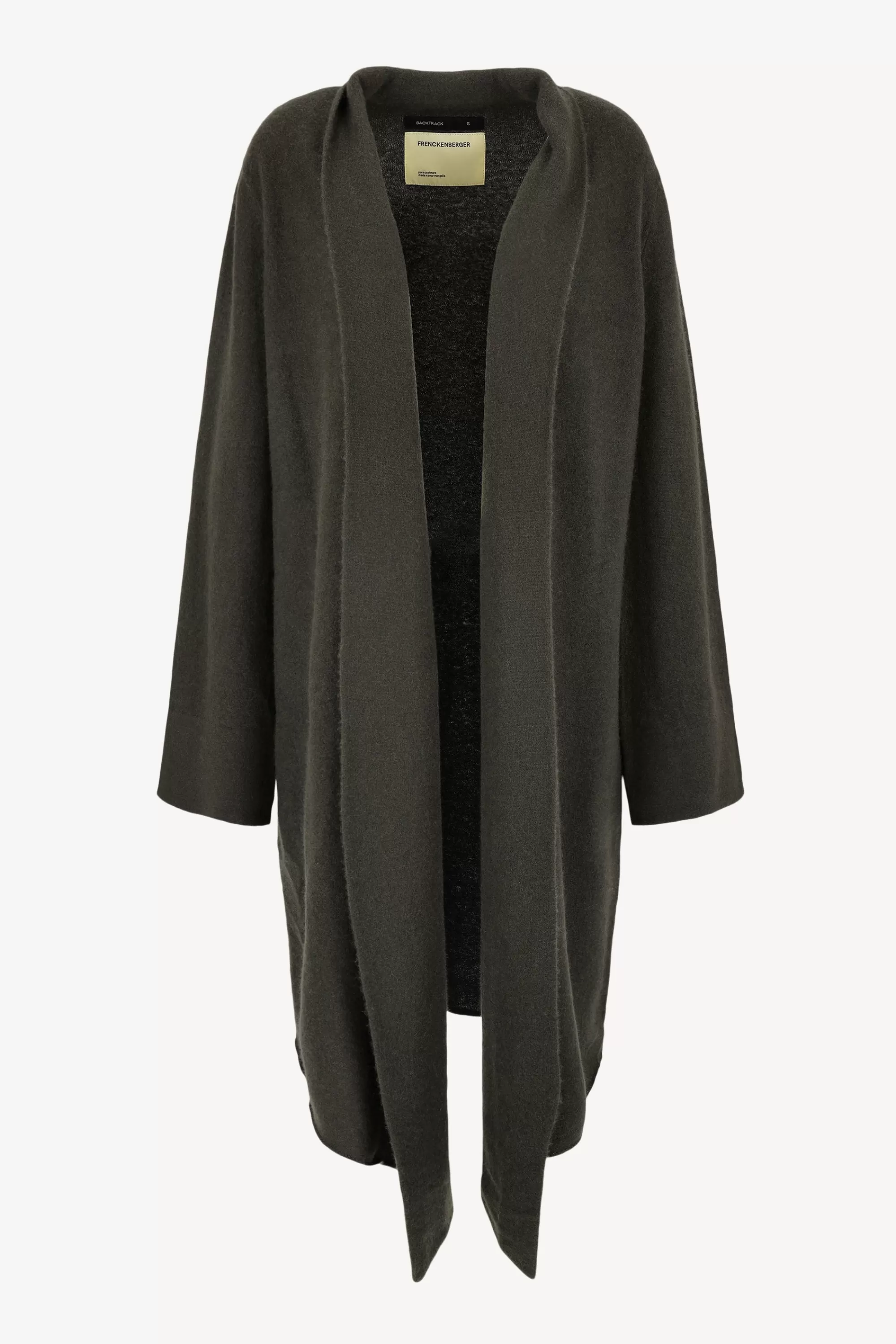 Frauen Frenckenberger Cardigan Long Cross In Black Olive