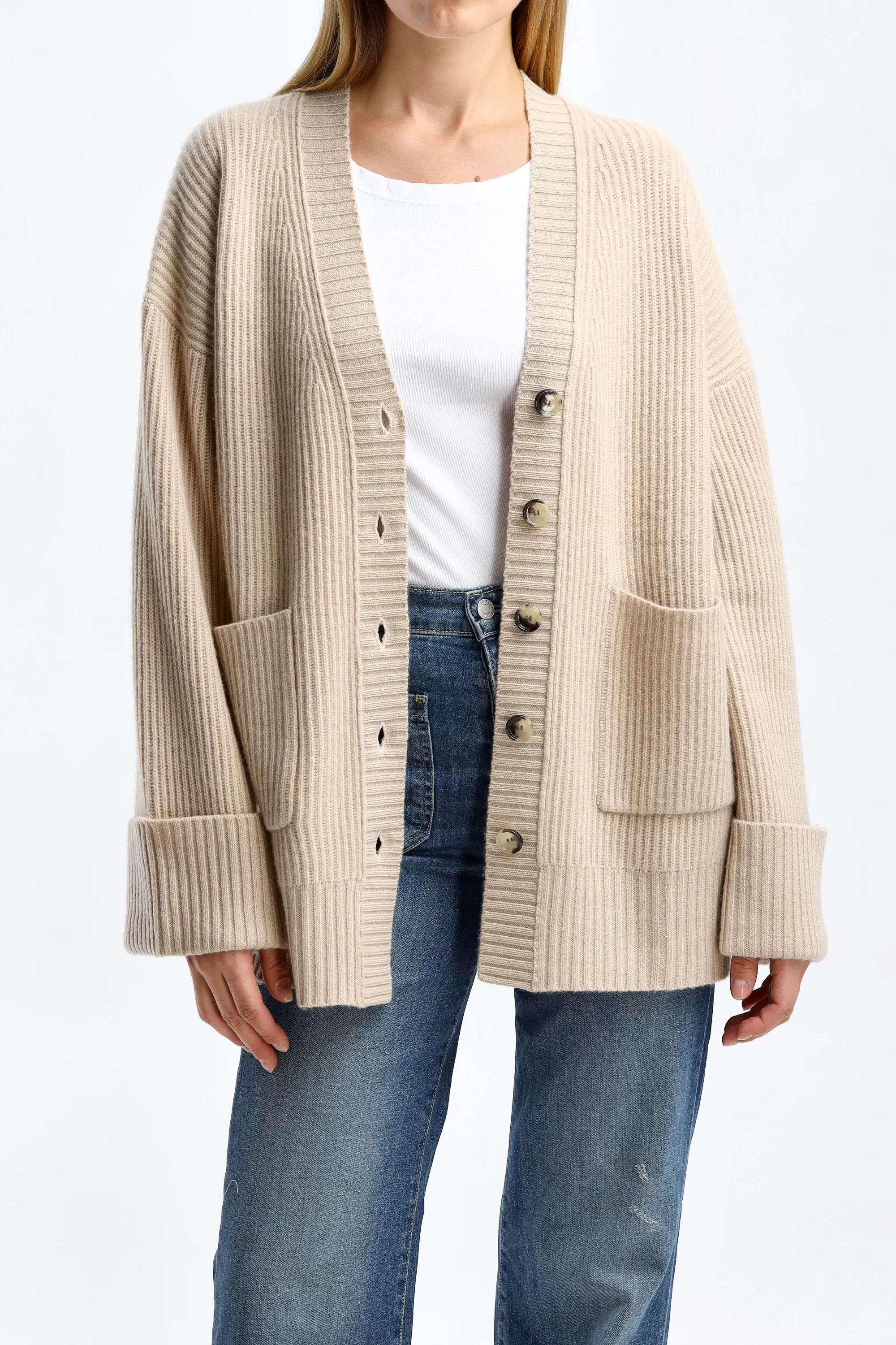 Frauen Allude Cardigan Midi In Hellbeige