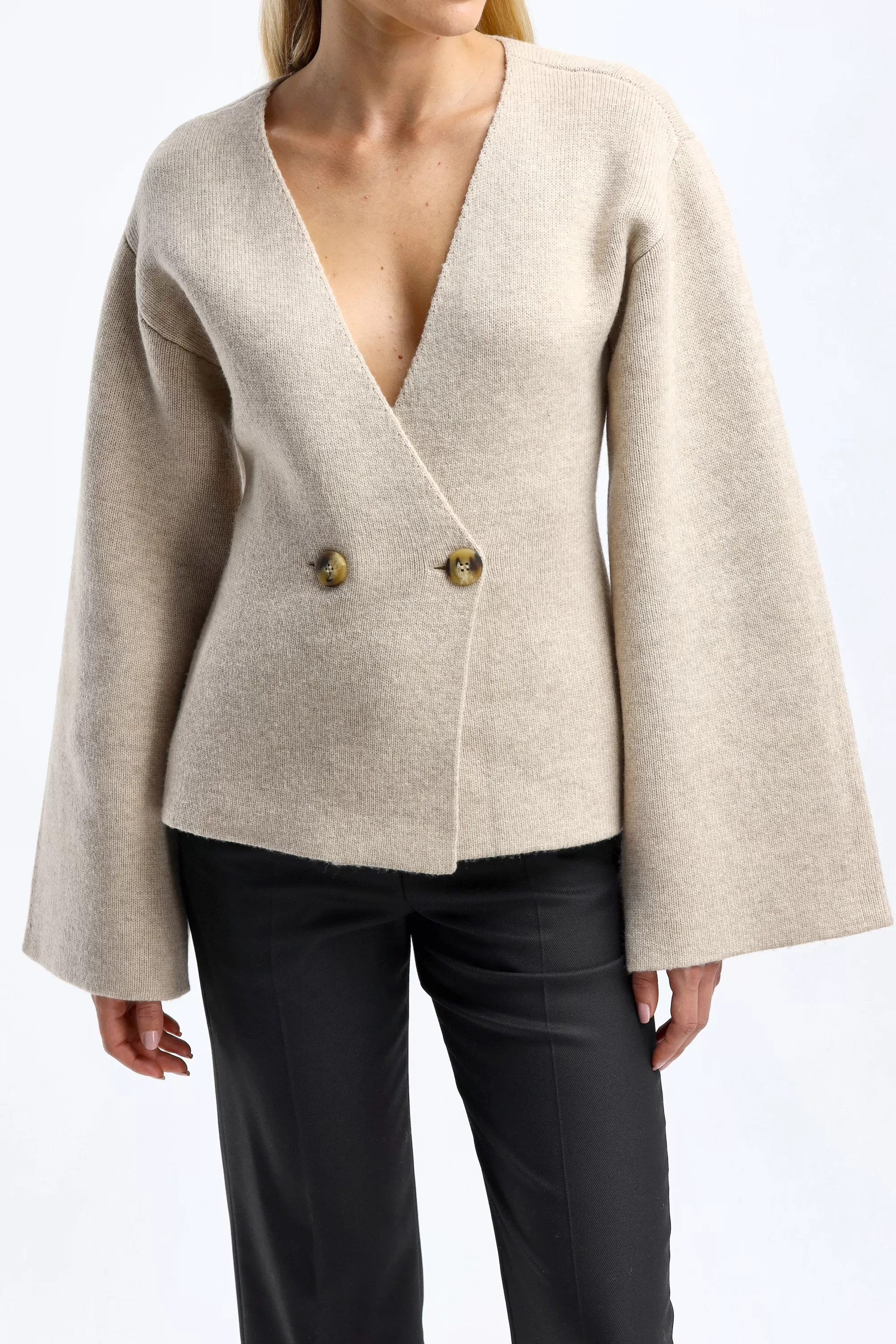 Frauen by Malene Birger Cardigan Tinley In Beige