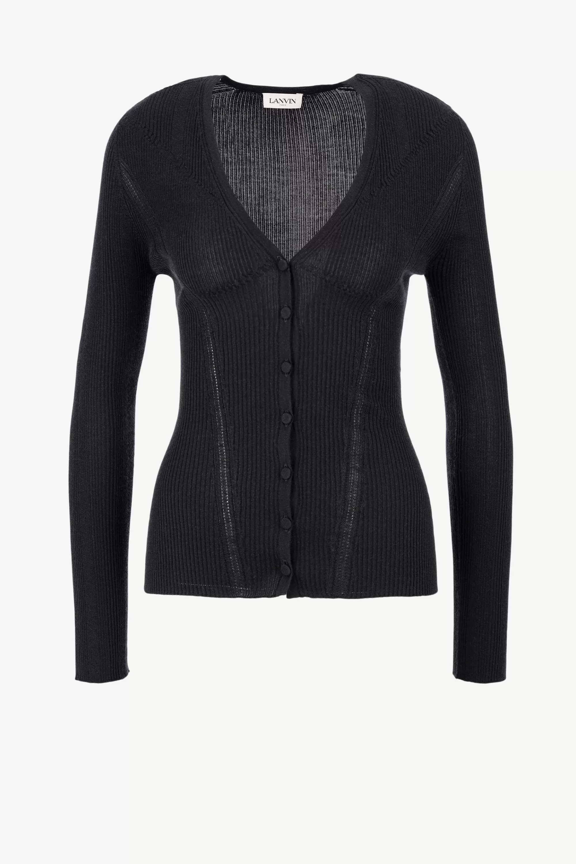 Frauen Lanvin Cardigan V Neck In Schwarz