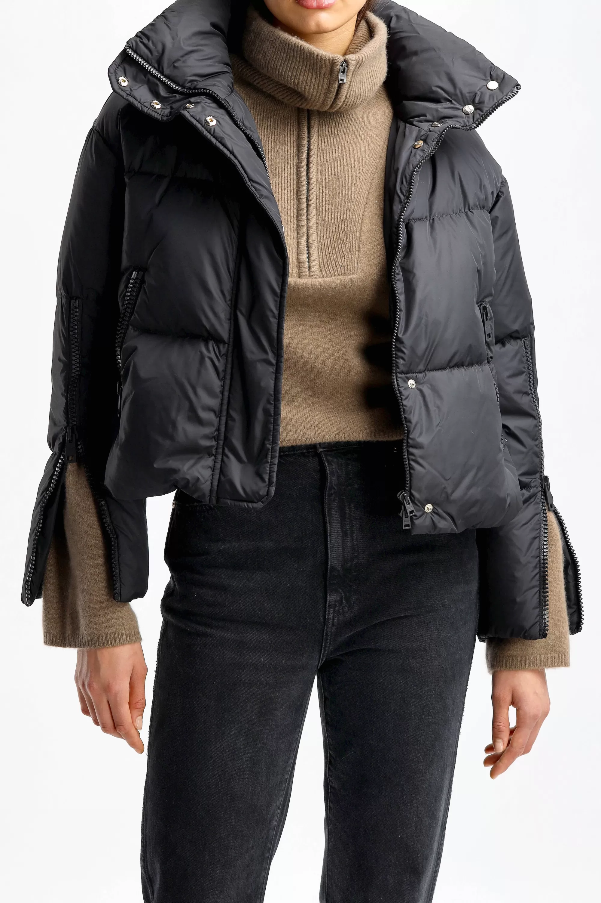 Frauen Herno Daunenjacke In Nero Espresso