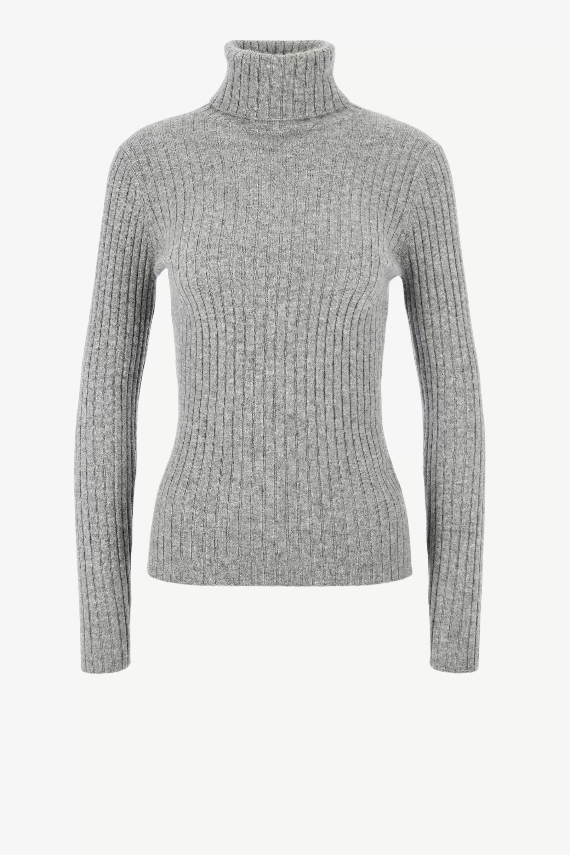 Frauen Allude Feiner Rollkragenpullover In Grau