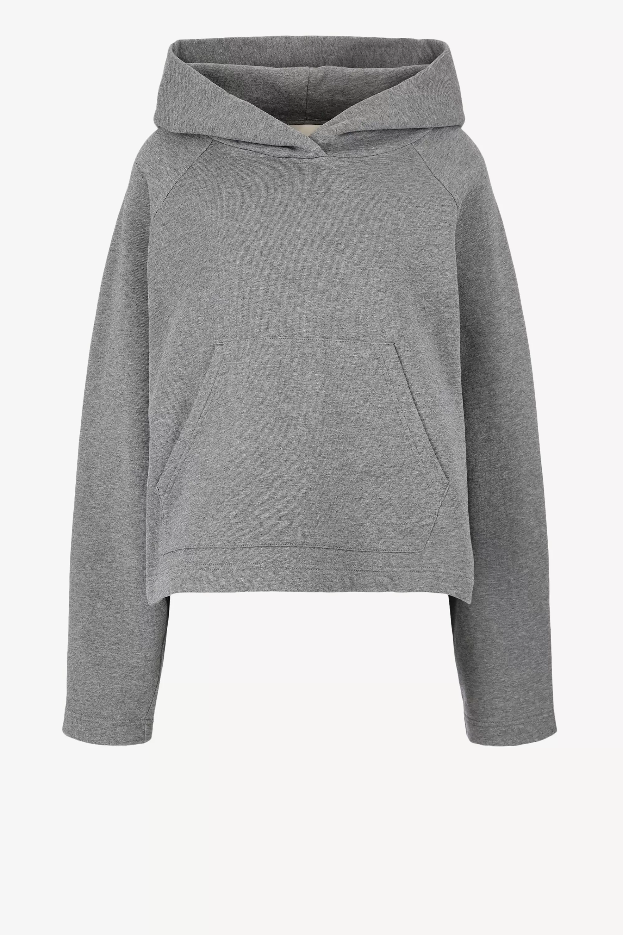 Frauen Closed Hoodie In Grey Heather