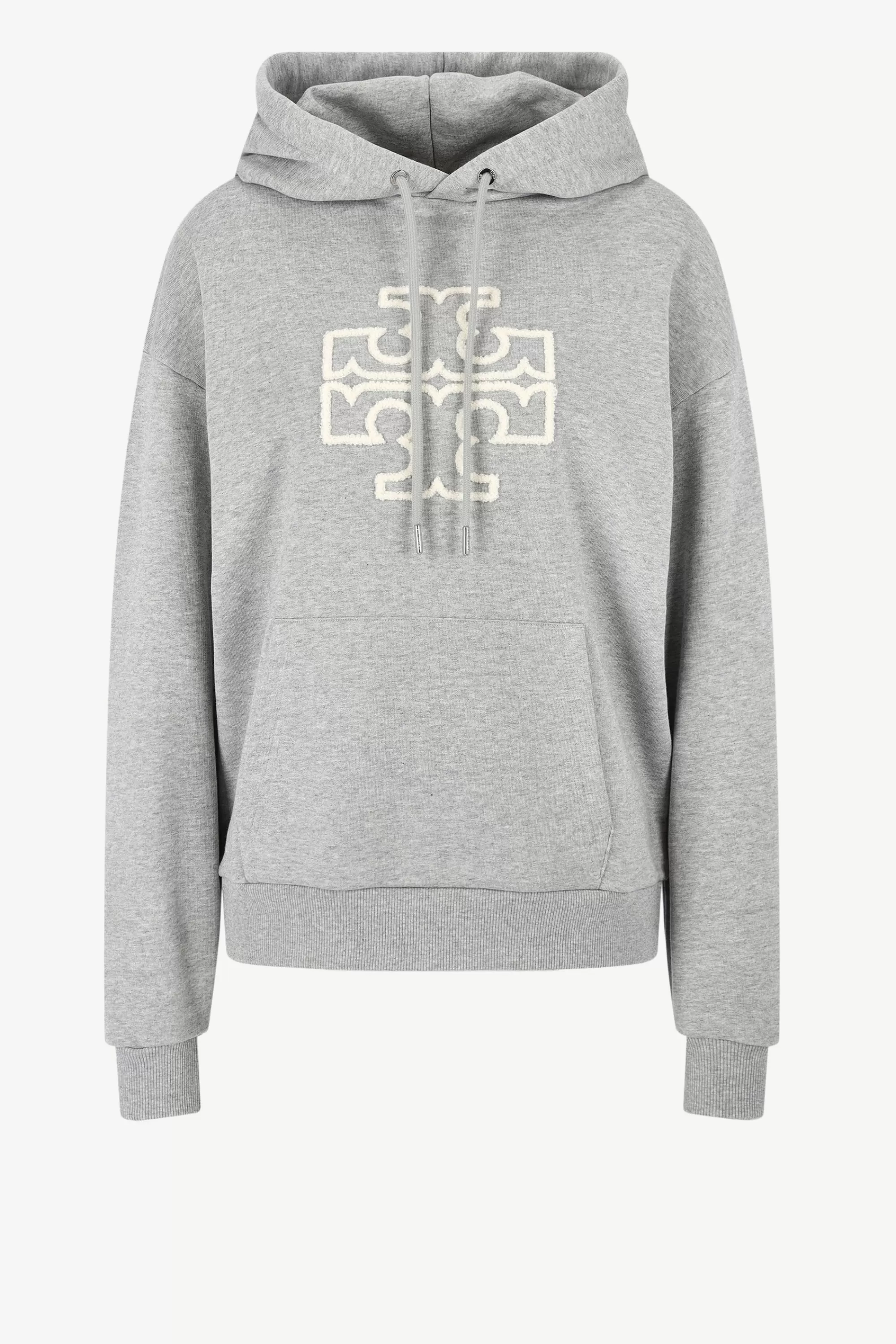 Frauen Tory Burch Hoodie Terry Logo In Grau