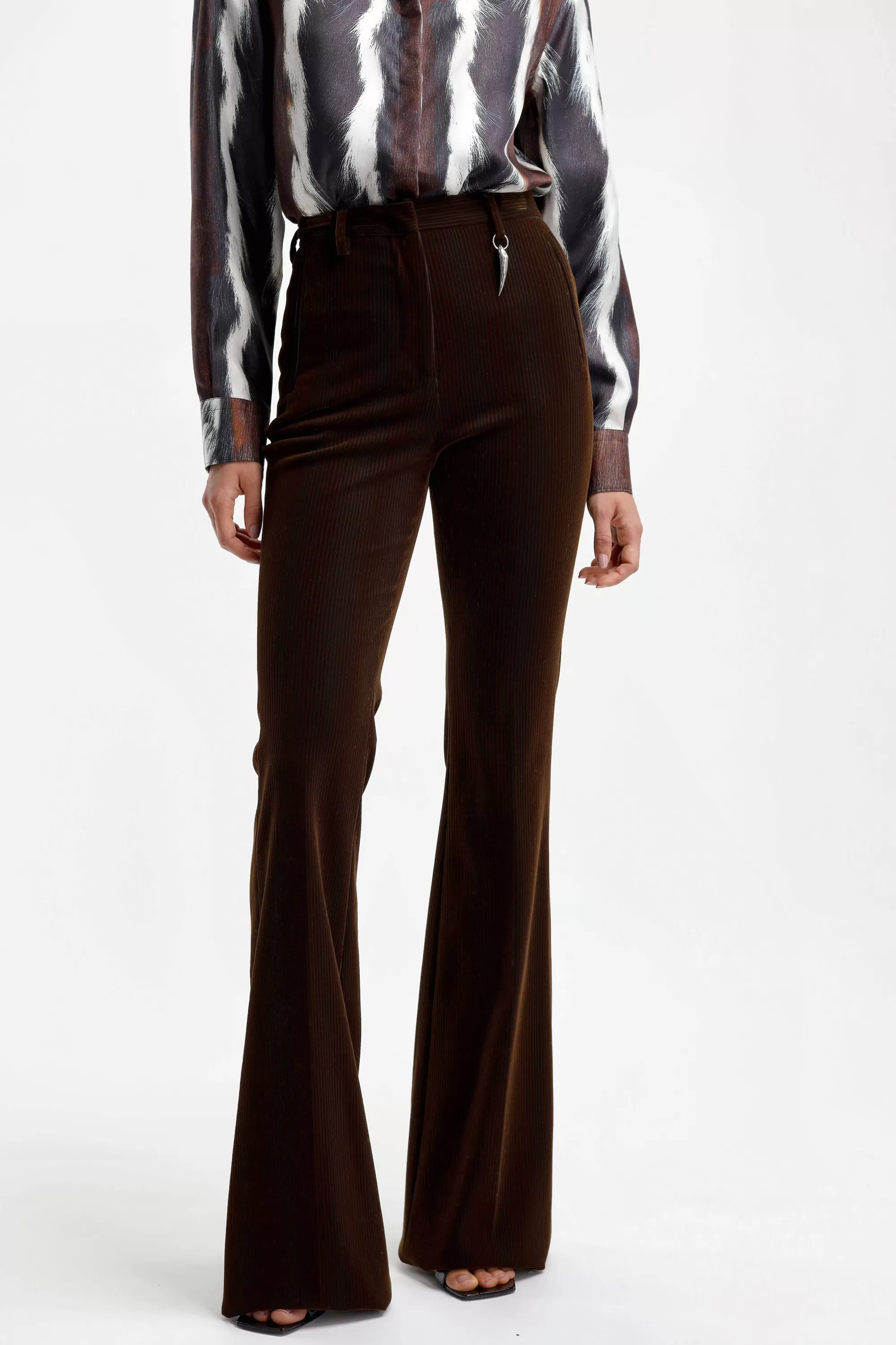 Frauen Roberto Cavalli Hose Bootcut In Marrone