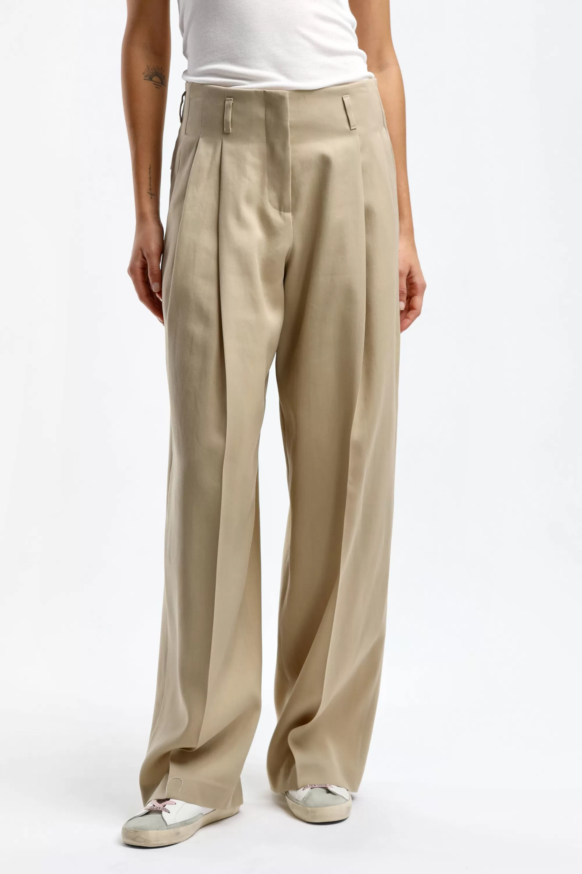 Frauen Golden Goose Hose Golden Wide Leg In Sand