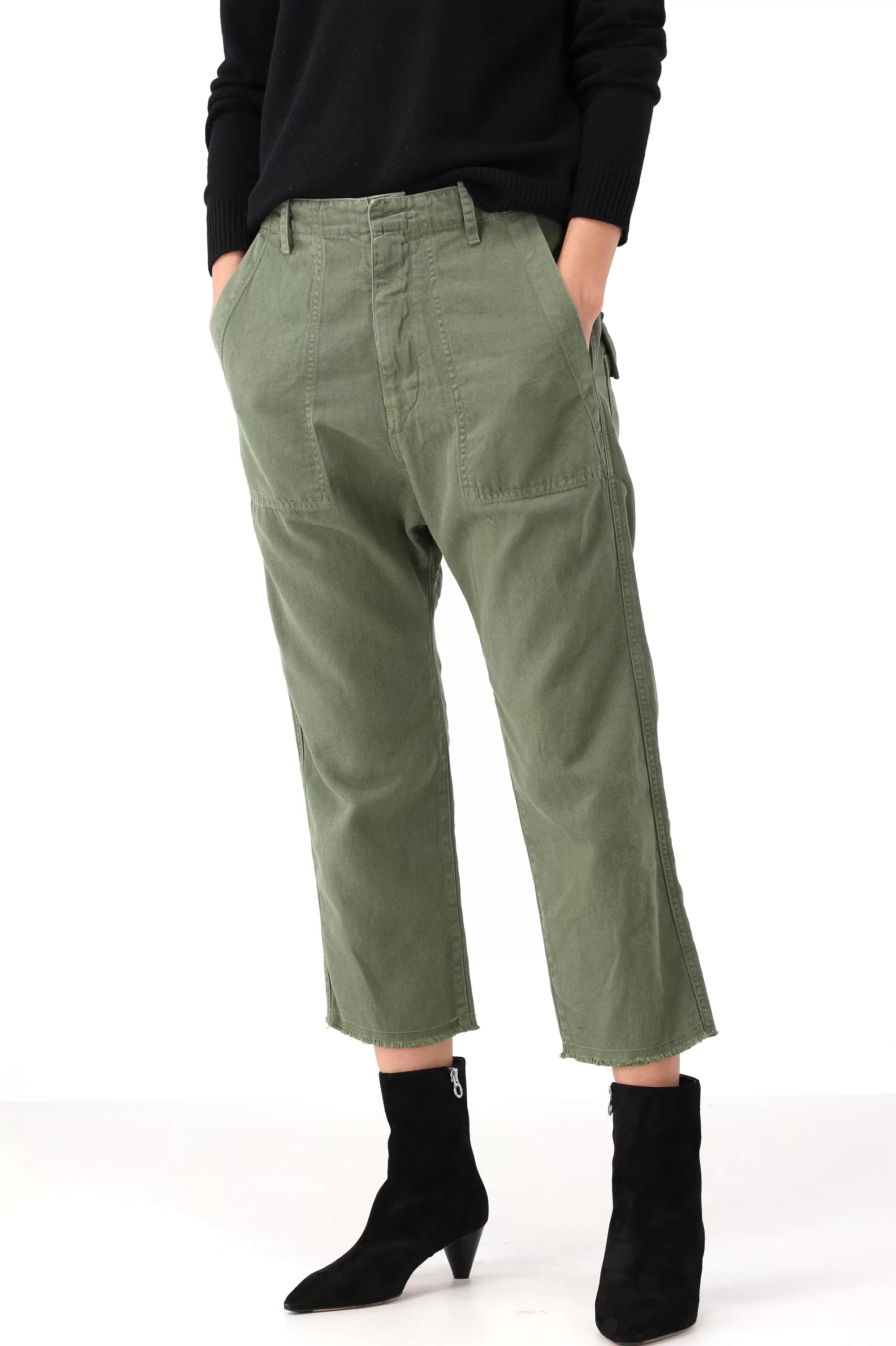 Frauen Nili Lotan Hose Luna In Camo Green