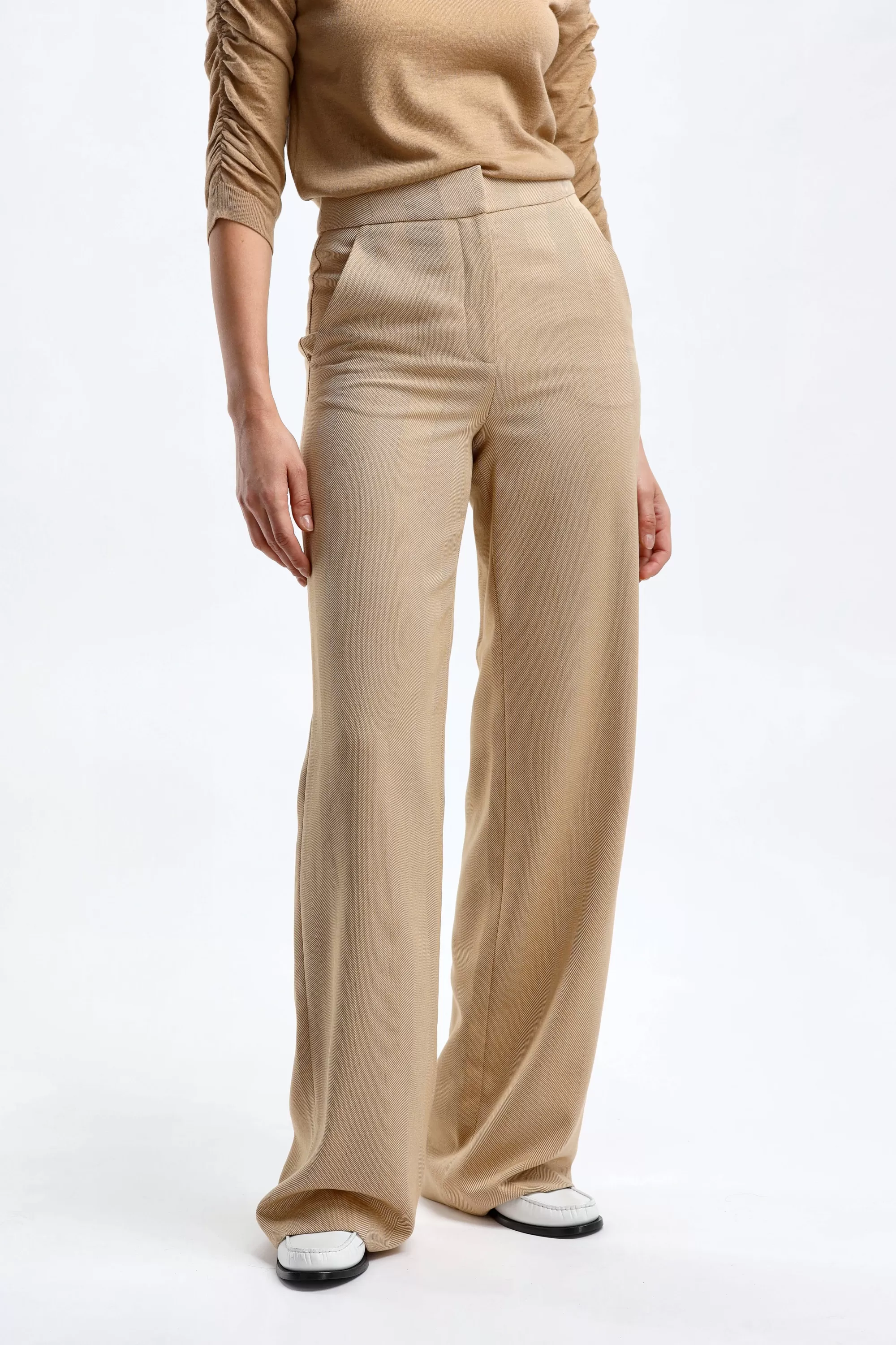 Frauen Veronica Beard Hose Tonelli In Light Camel