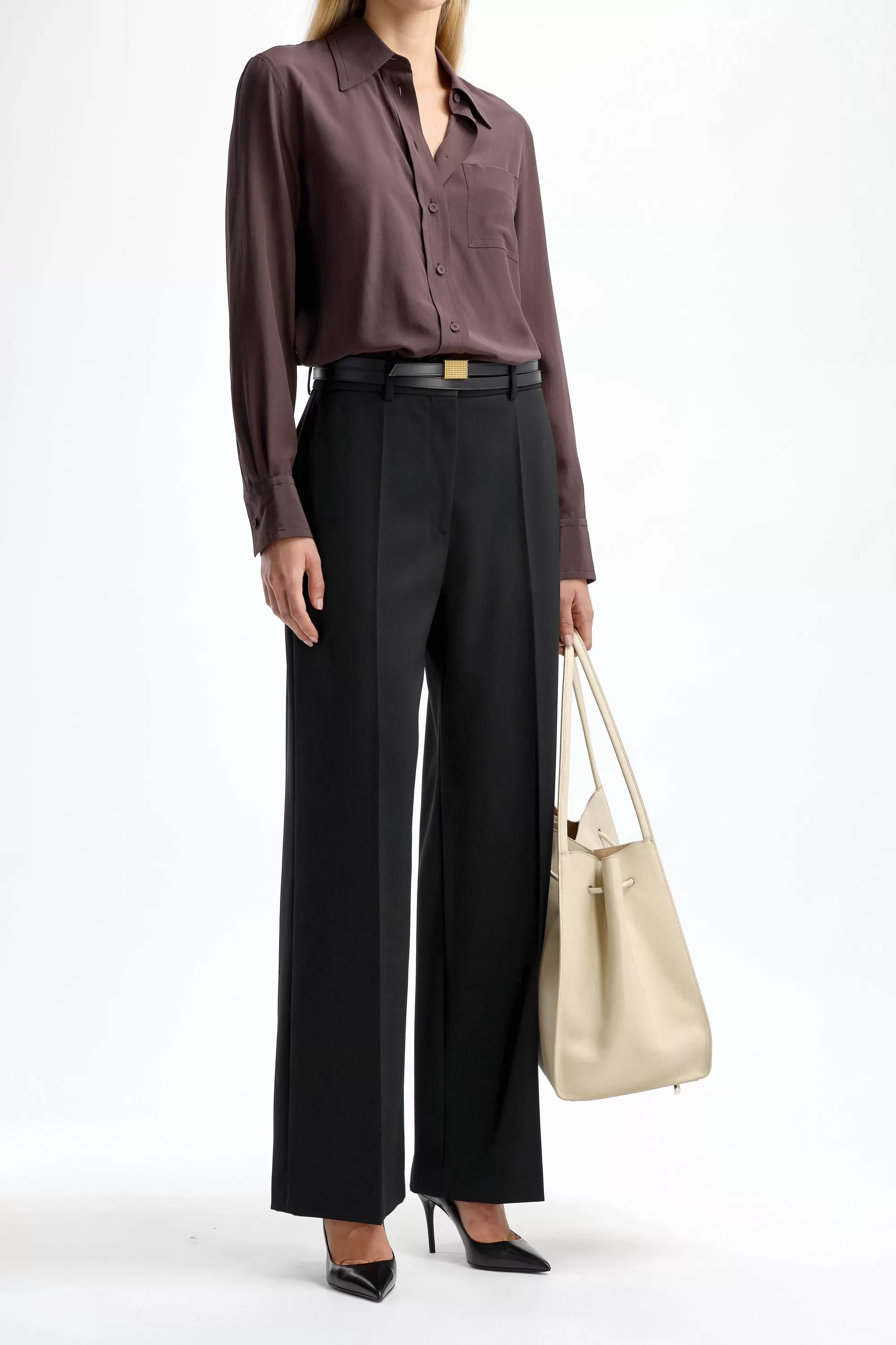 Frauen Lanvin Hose Wide Leg Tailored In Schwarz