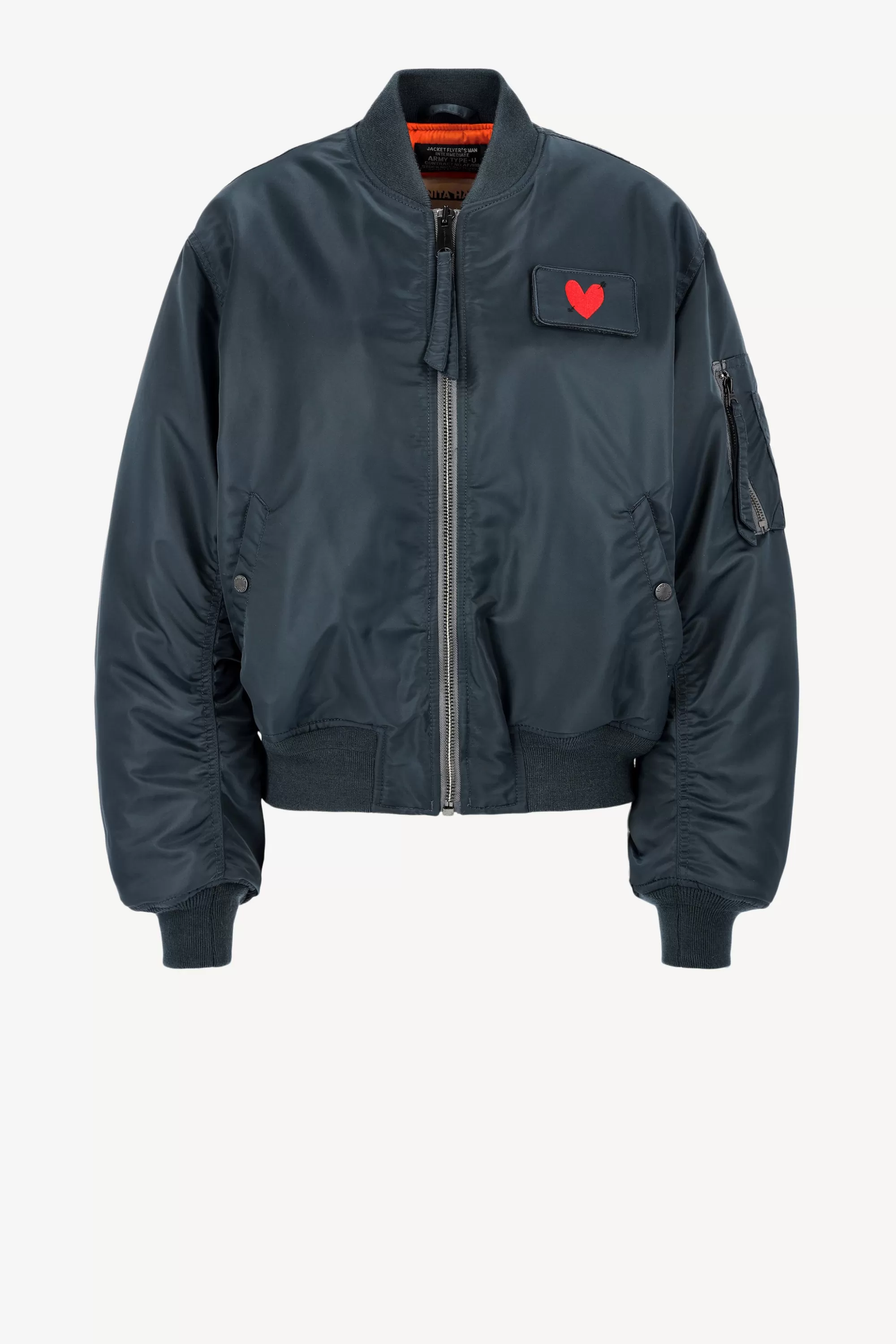 Frauen Schott x Anita Hass Jacke Airforce 90S 'Heart' In Navy