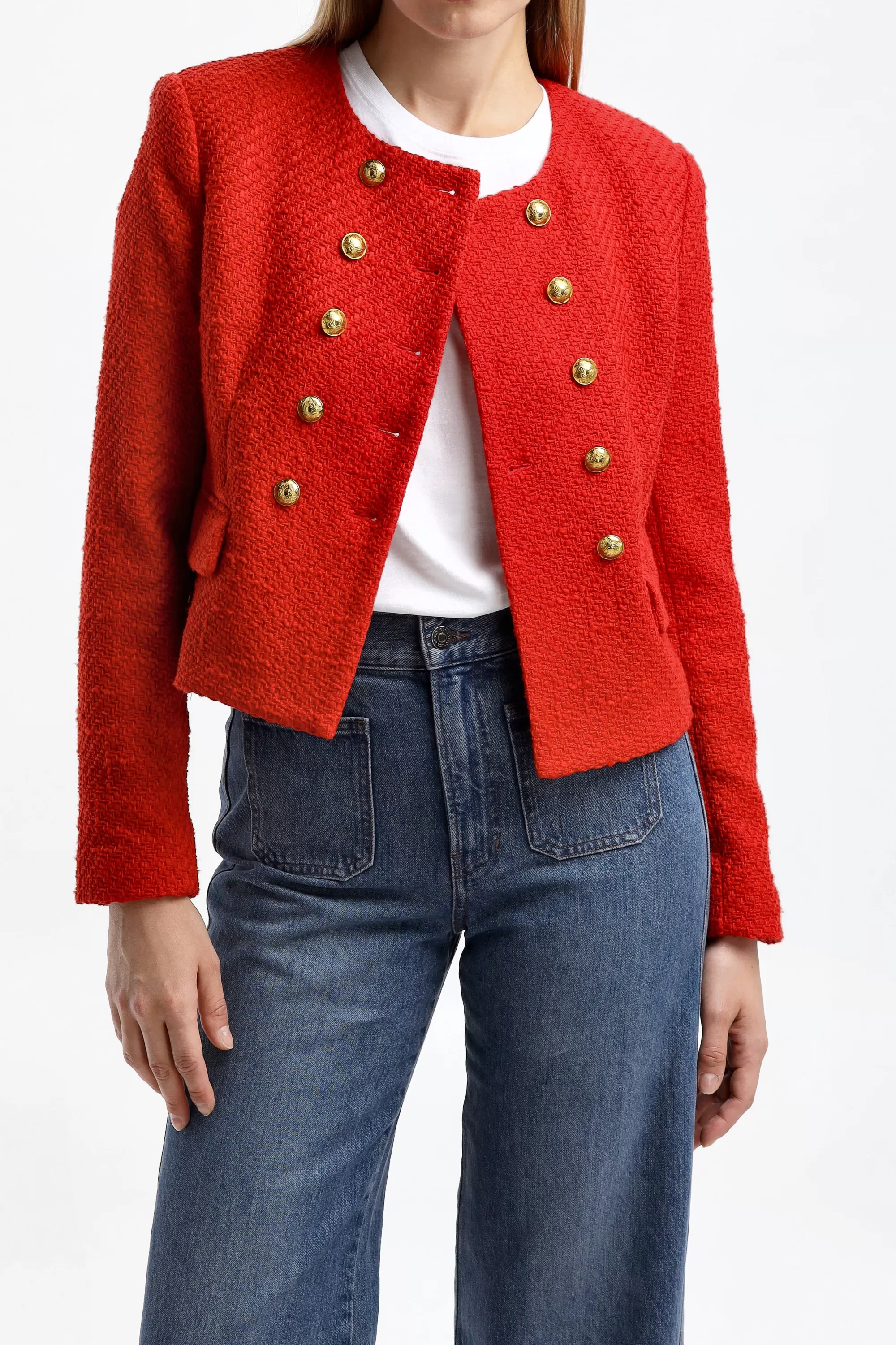 Frauen Veronica Beard Jacke Bentley In Nantucket Red