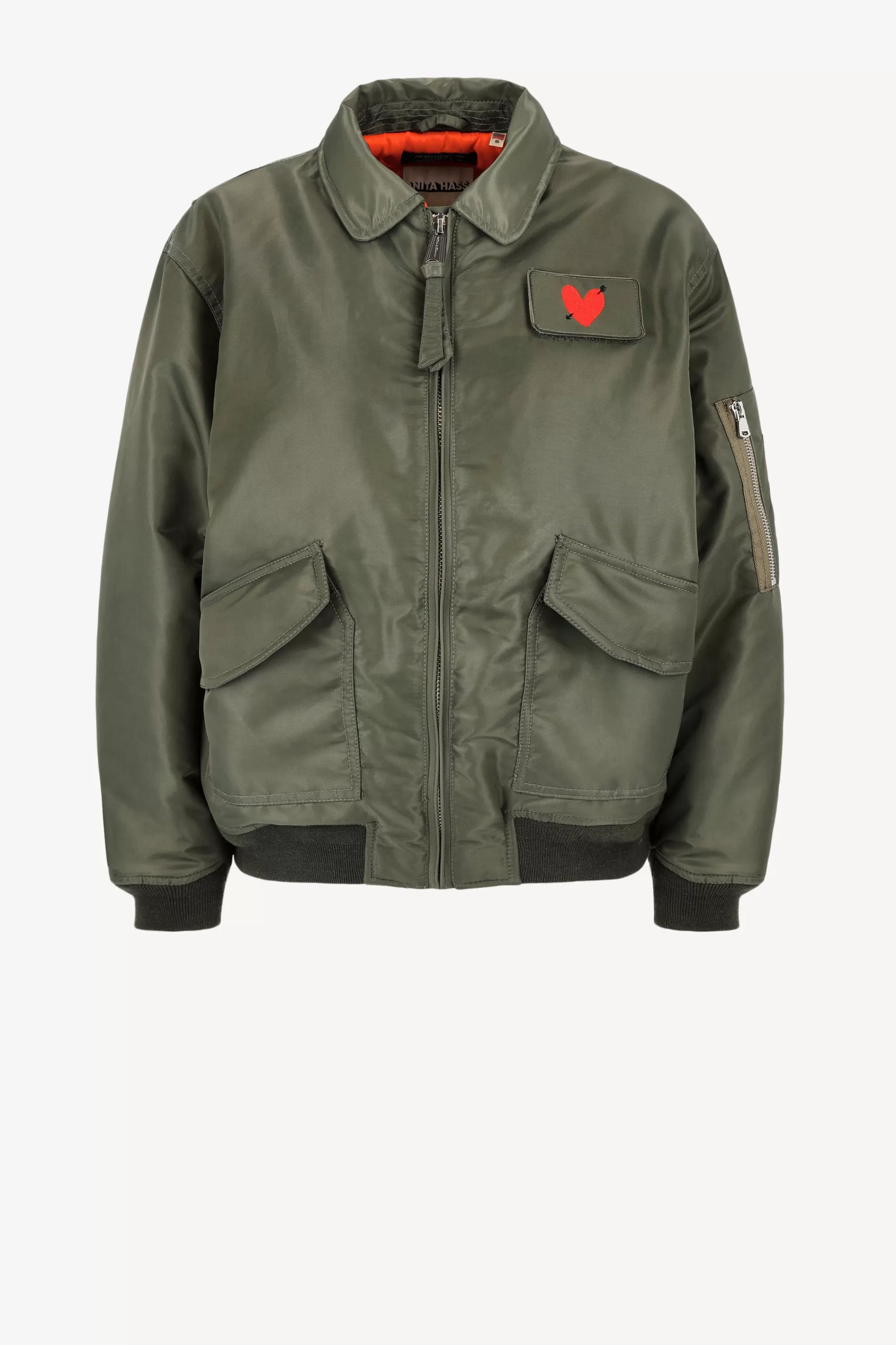 Frauen Schott x Anita Hass Jacke Dan W 'Heart' In Army