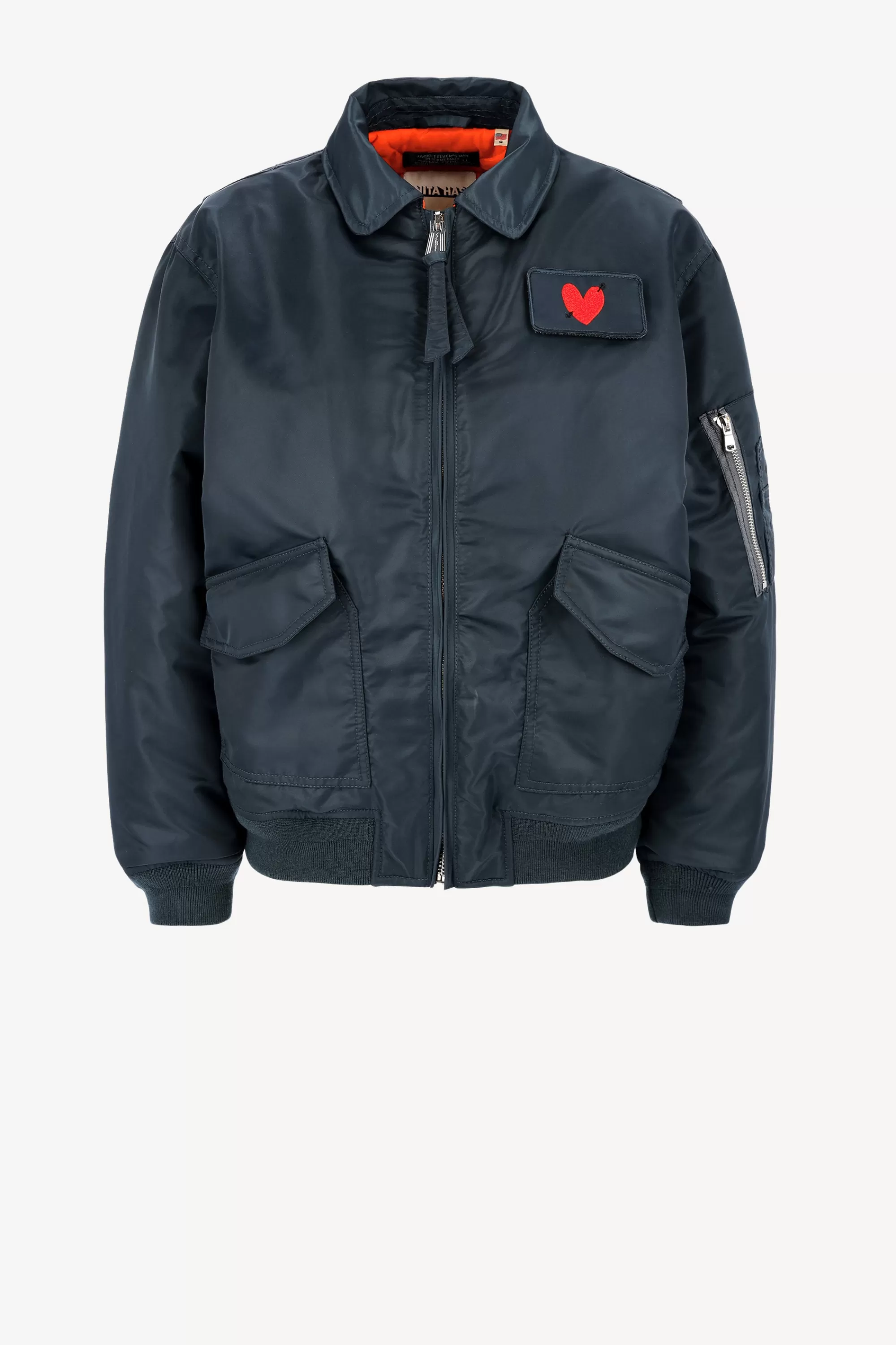 Frauen Schott x Anita Hass Jacke Dan W 'Heart' In Navy