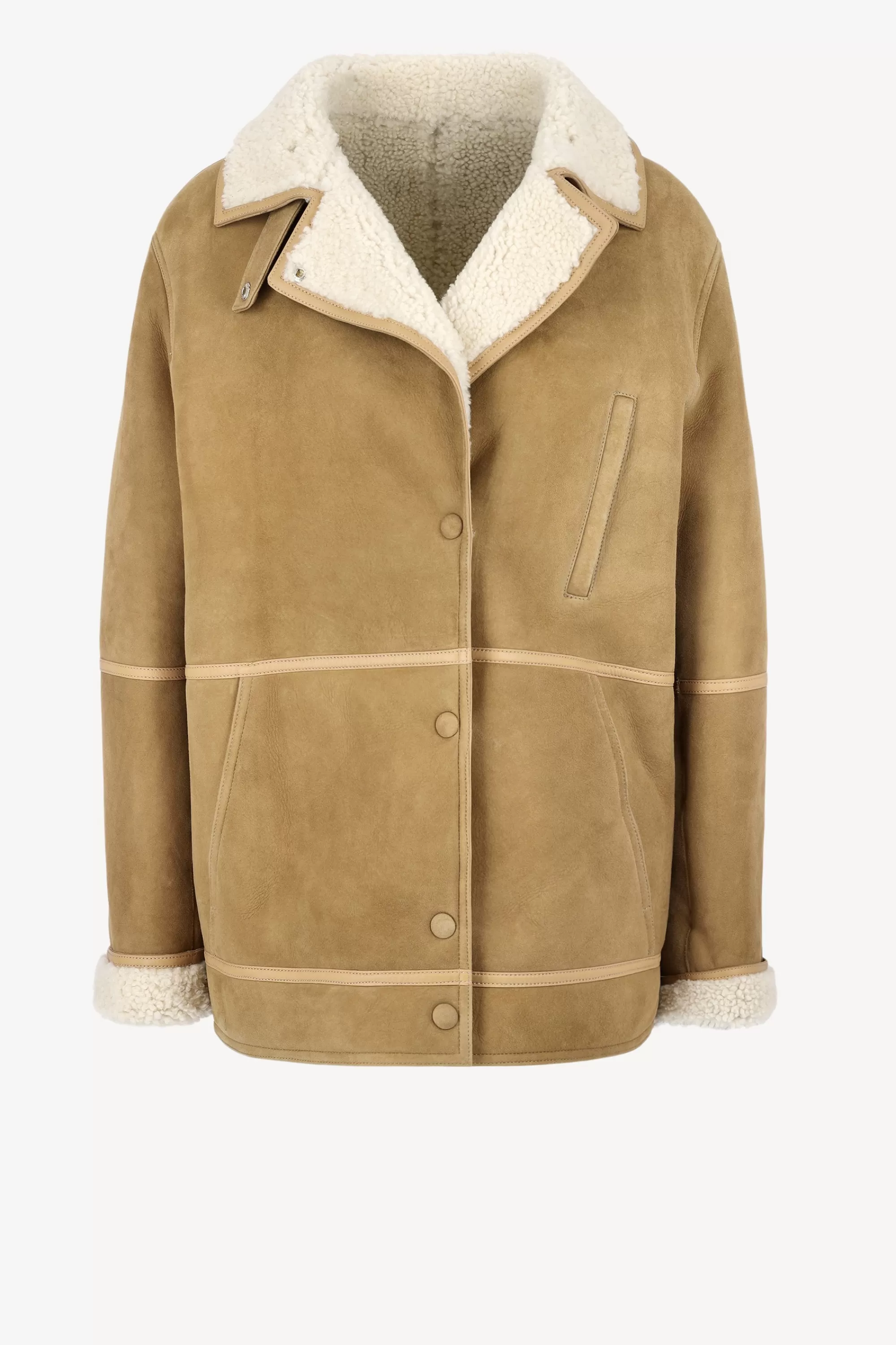 Frauen Yves Salomon Jacke Shearling In Camel