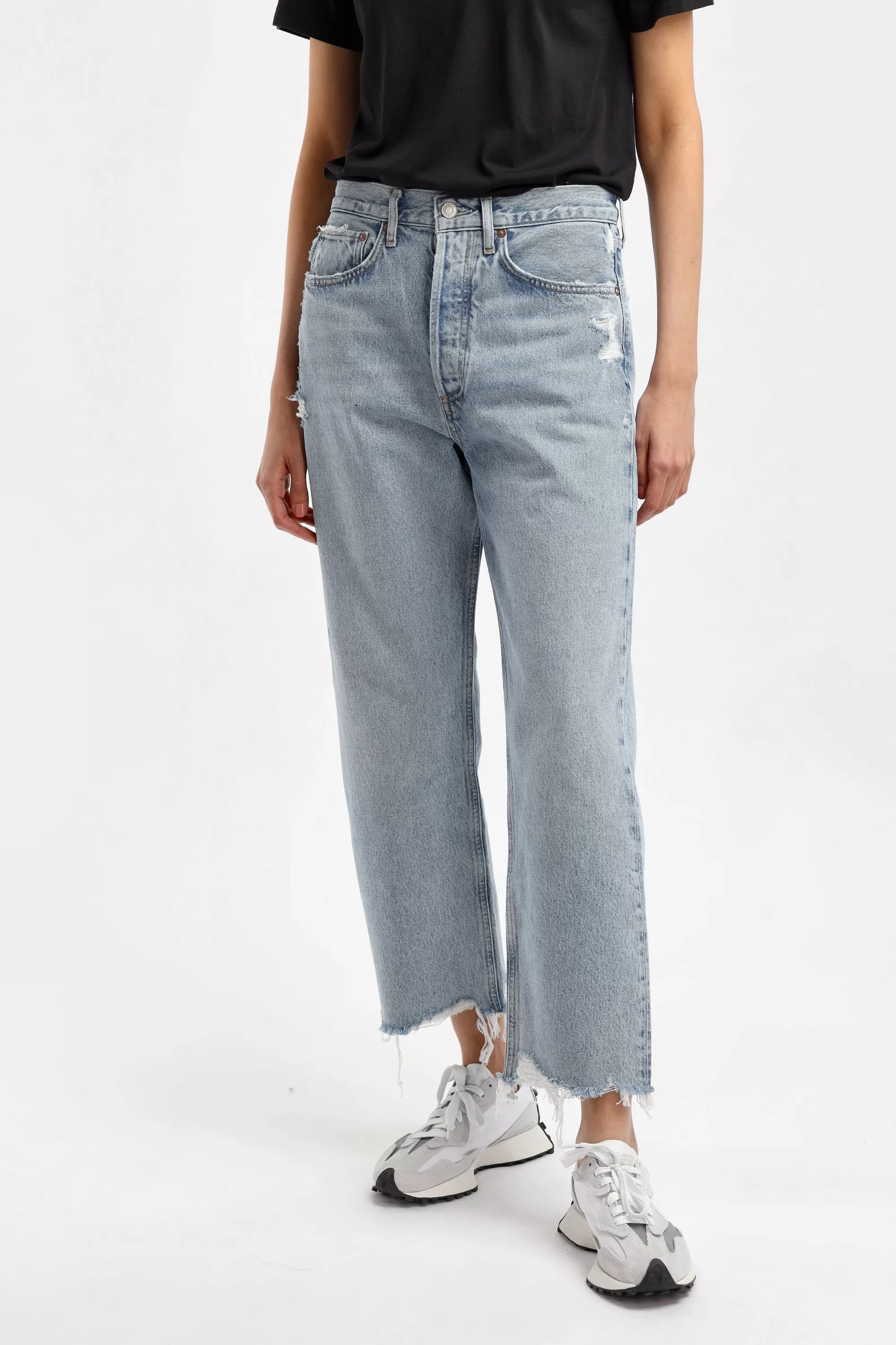 Frauen Agolde Jeans 90S Crop In Nerve