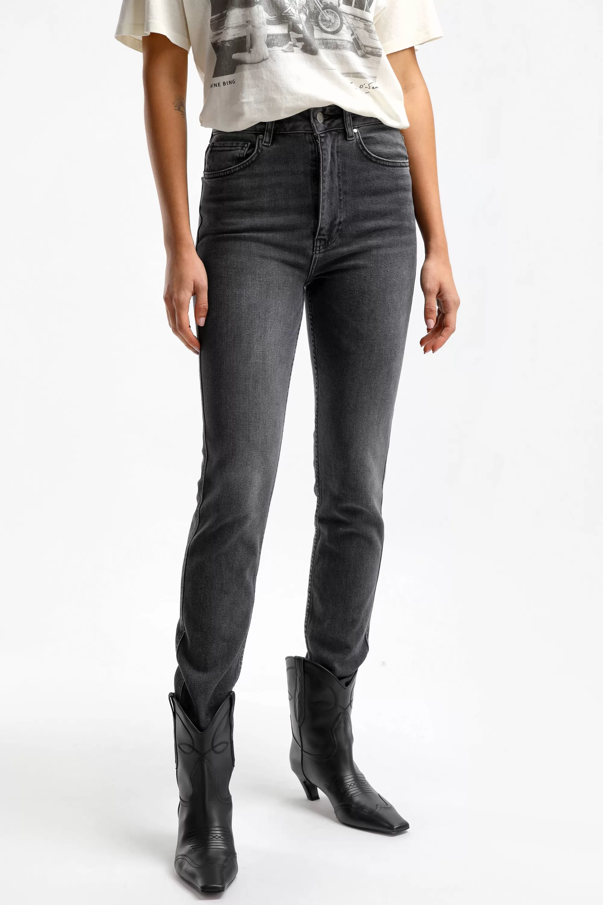 Frauen Anine Bing Jeans Beck In Iron