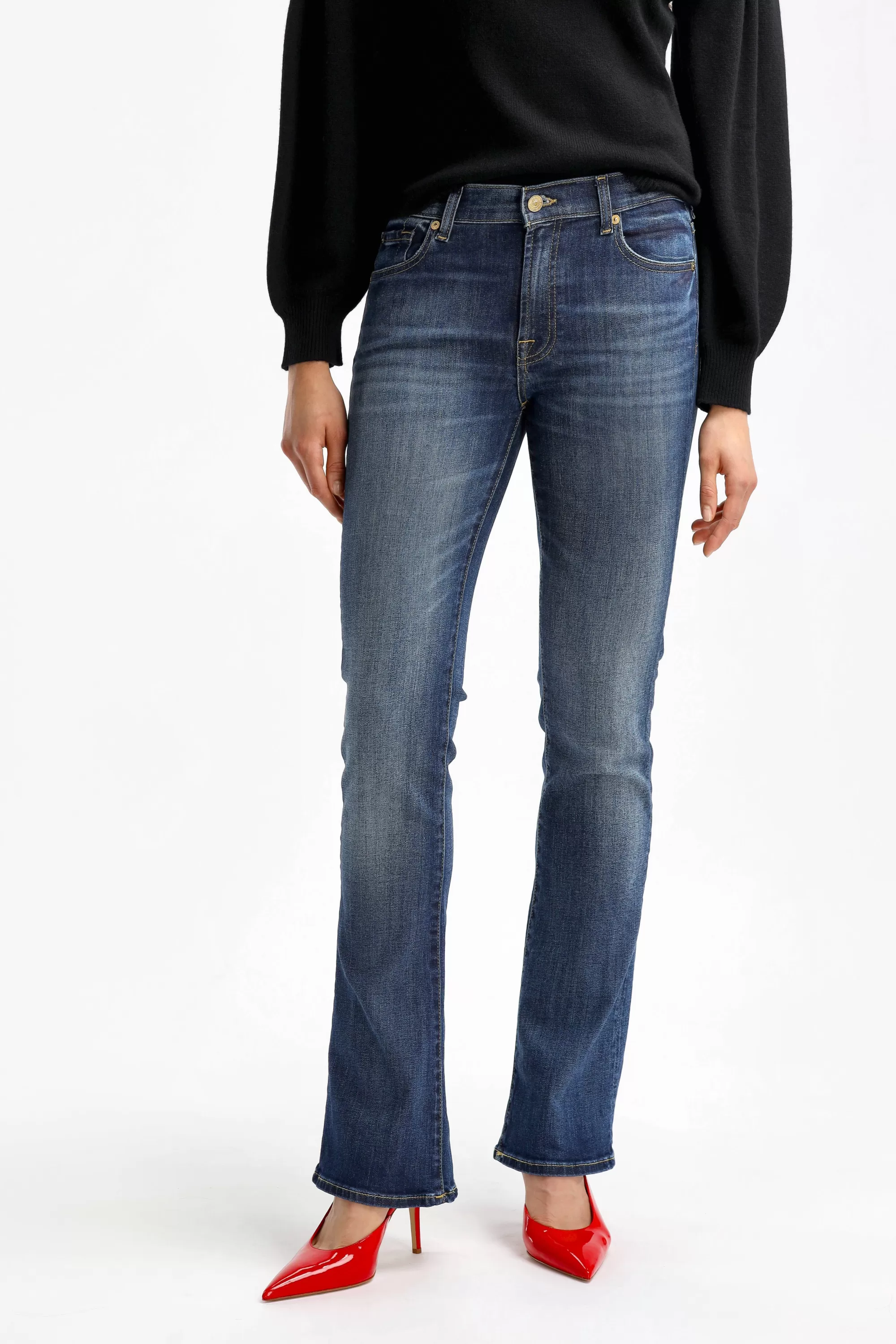 Frauen 7 For All Mankind Jeans Bootcut Nolita In Dark Blue