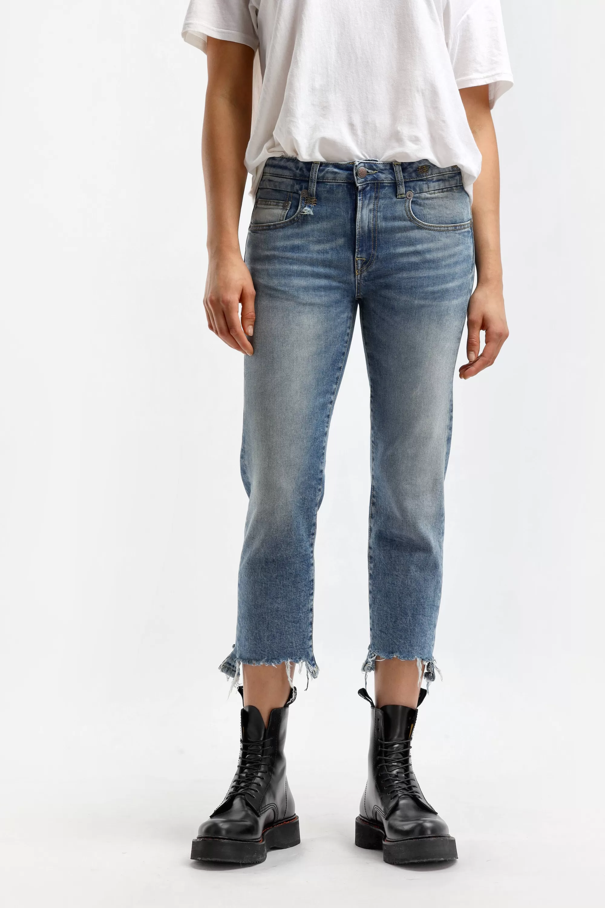 Frauen R13 Jeans Boy Straight W Rips In Jasper