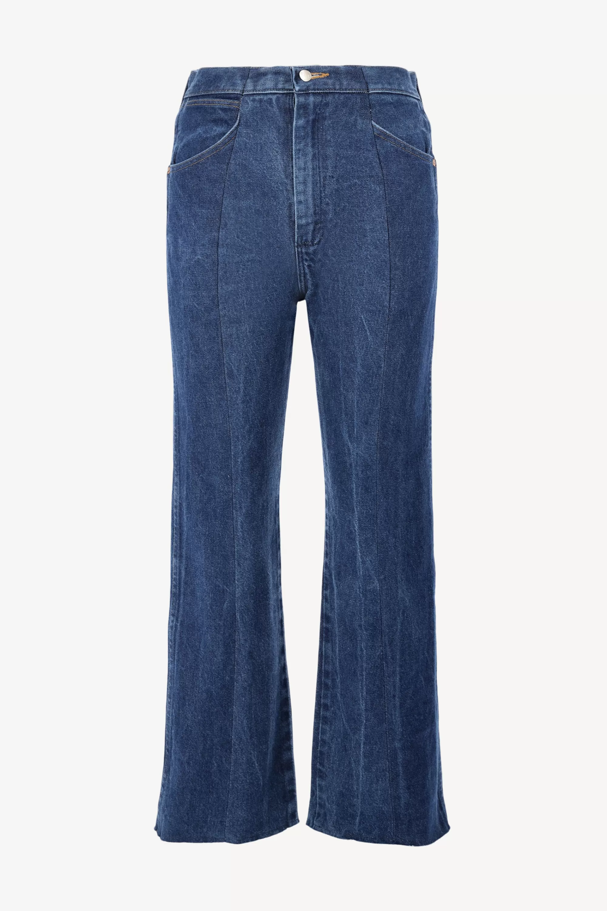 Frauen E.L.V. Denim Jeans Flare In Dark Blue