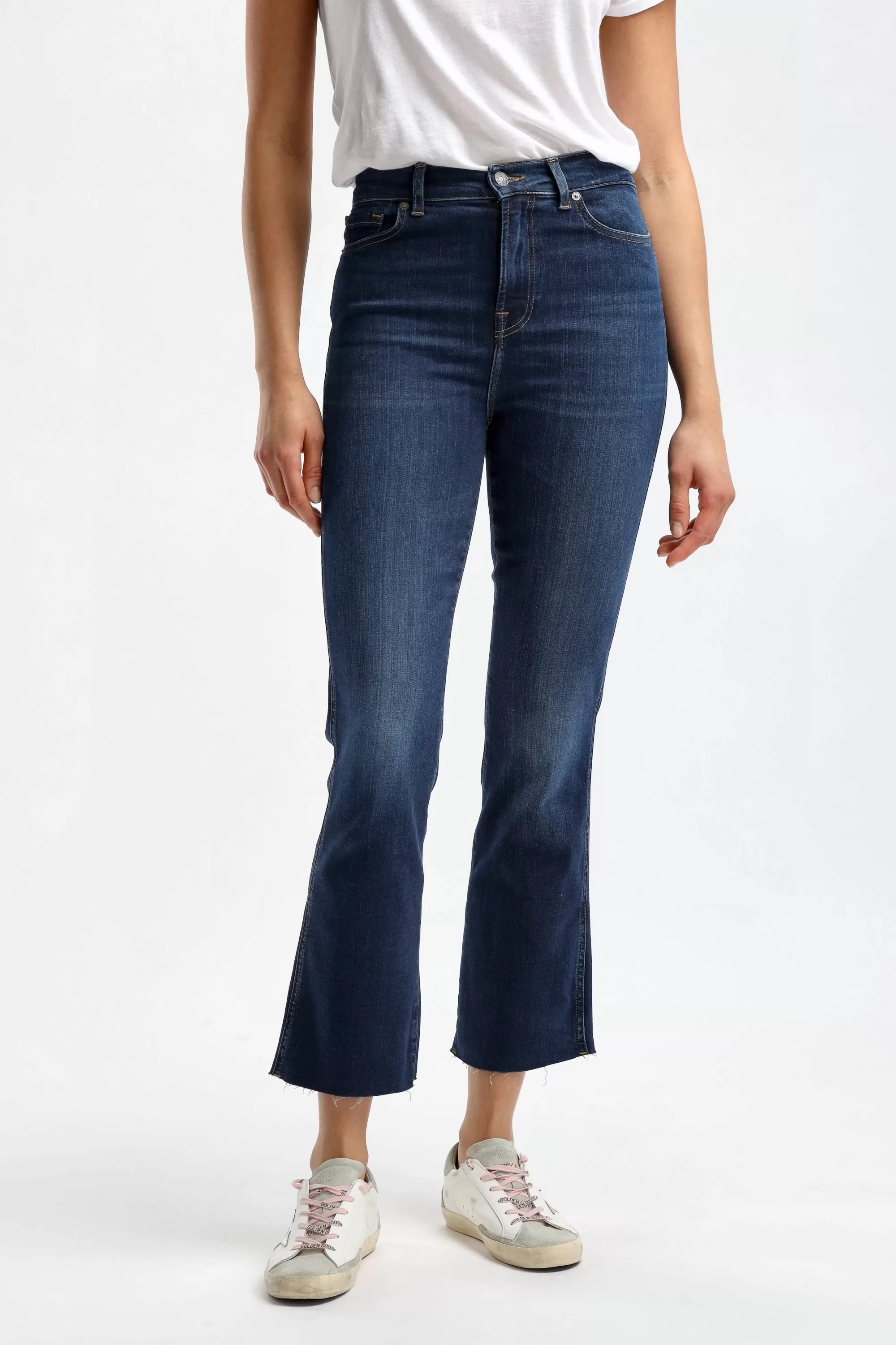 Frauen 7 For All Mankind Jeans Hw Slim Kick In Dark Blue