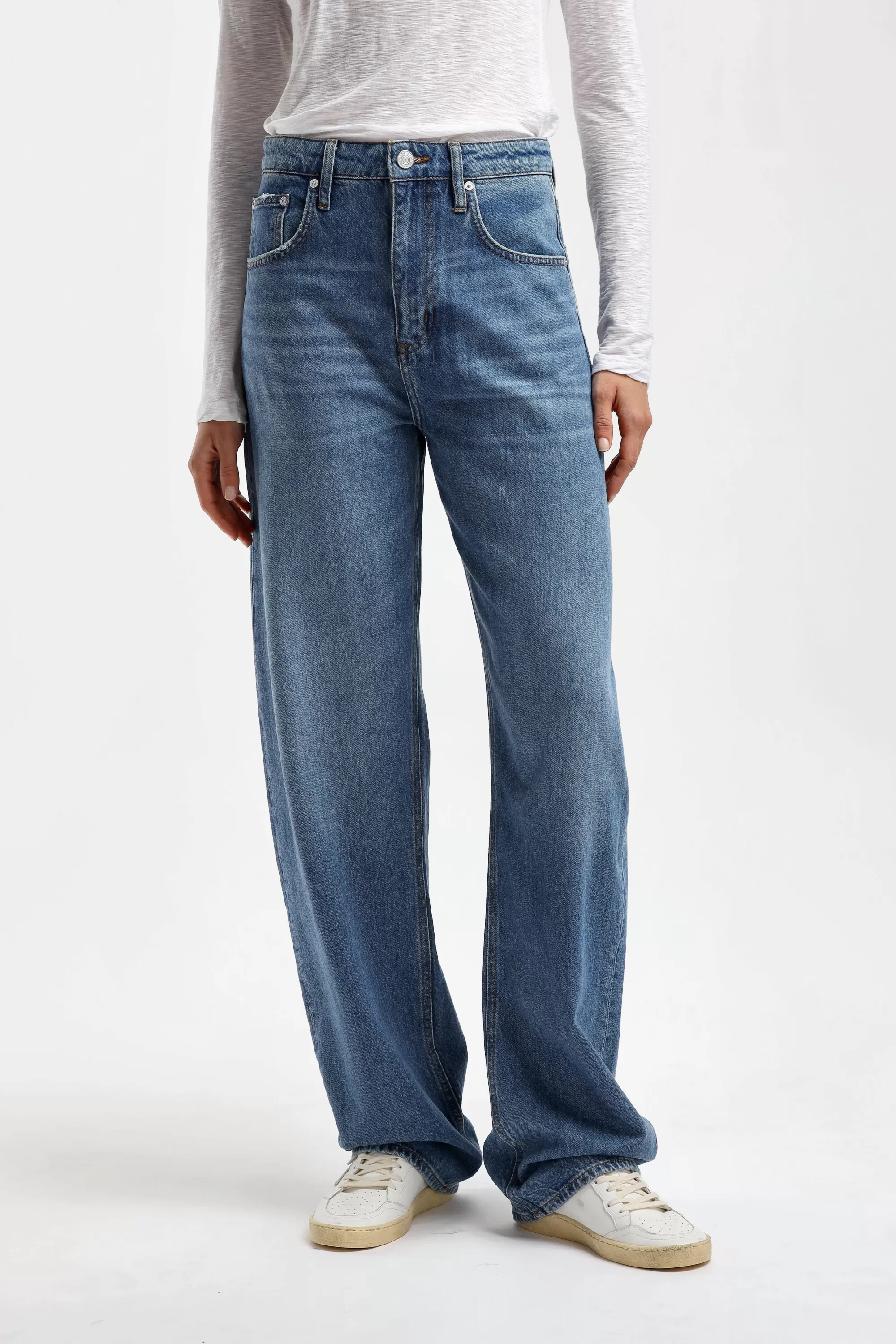 Frauen Frame Jeans Long Barrel In Caramia