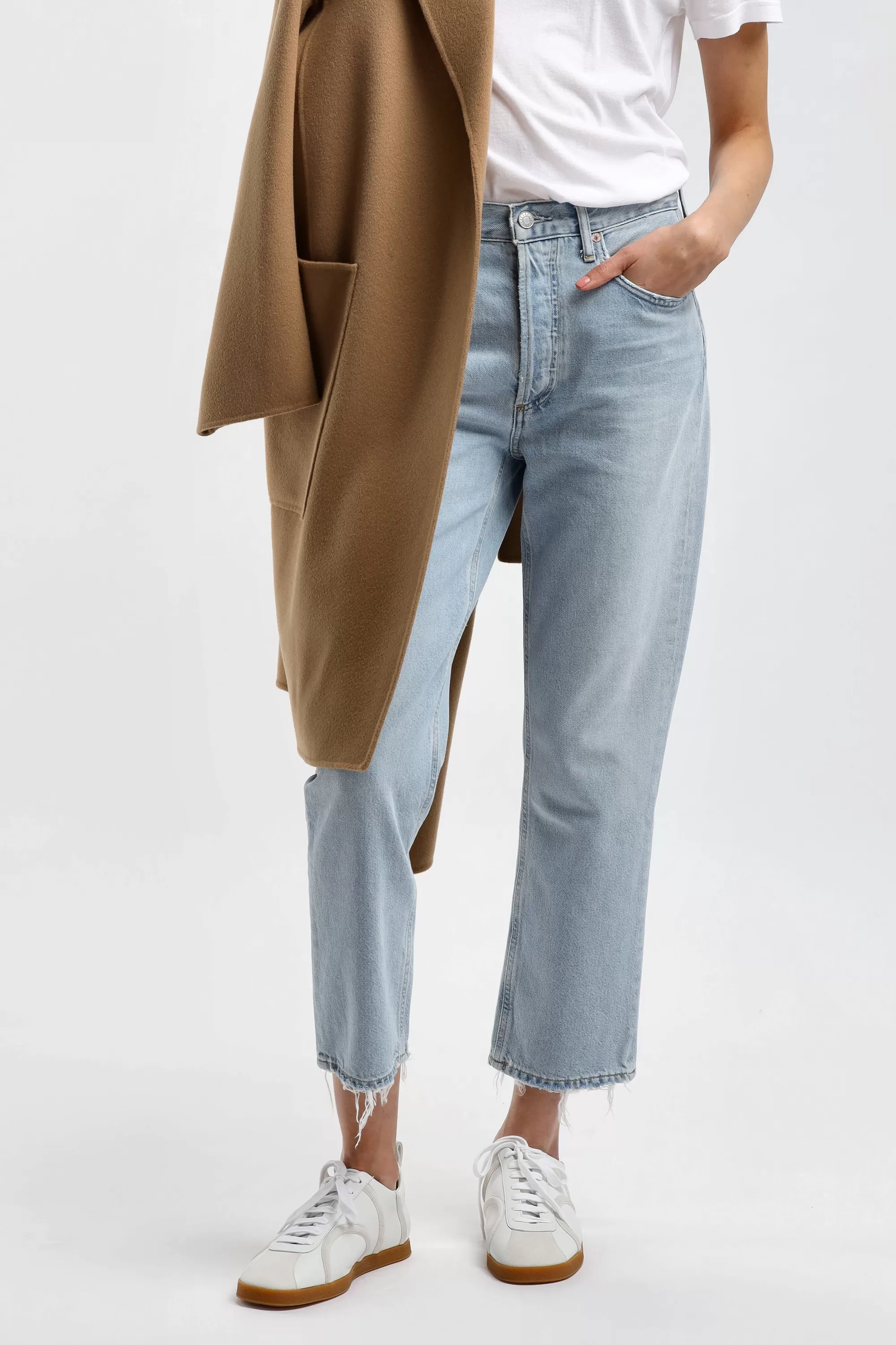 Frauen Agolde Jeans Riley Crop In Reputation