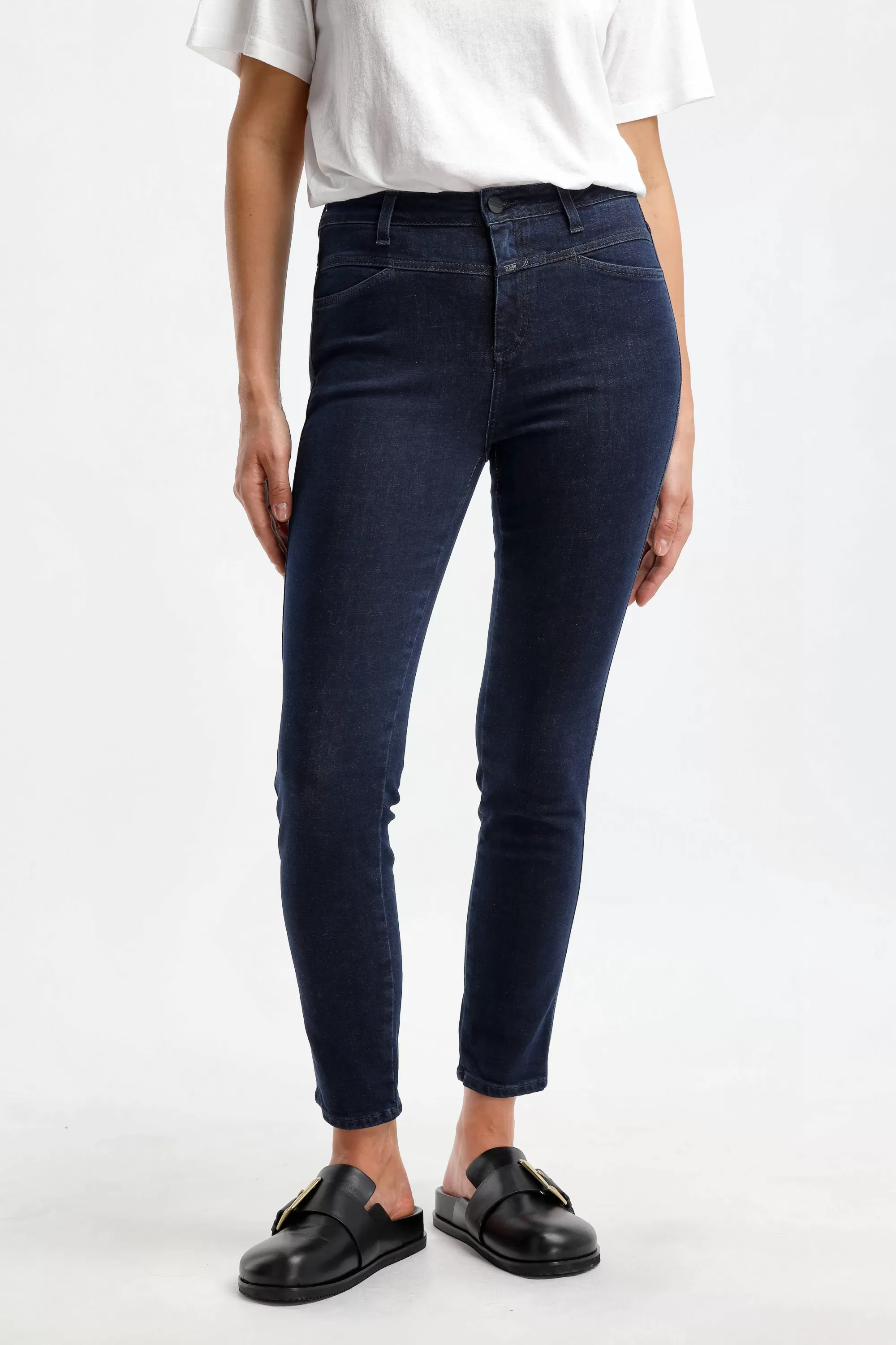 Frauen Closed Jeans Skinny Pusher In Dark Blue