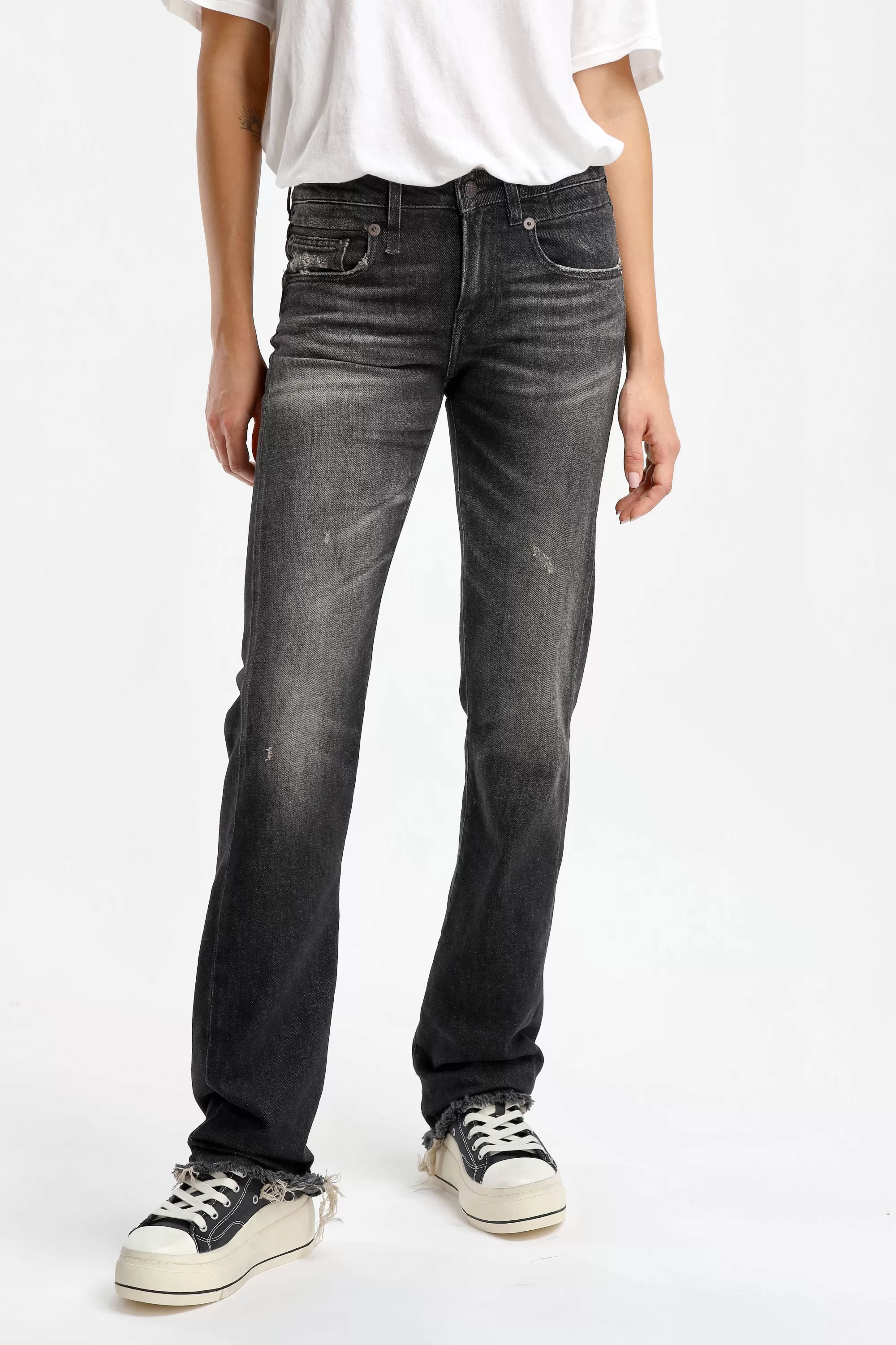 Frauen R13 Jeans Tobi Slim In Abbey Black