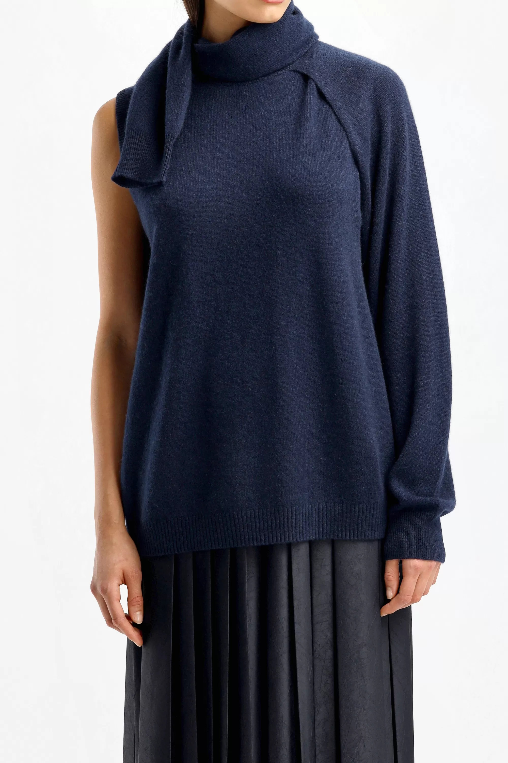 Frauen Tibi Kaschmirpullover Easy Cozy In Navy