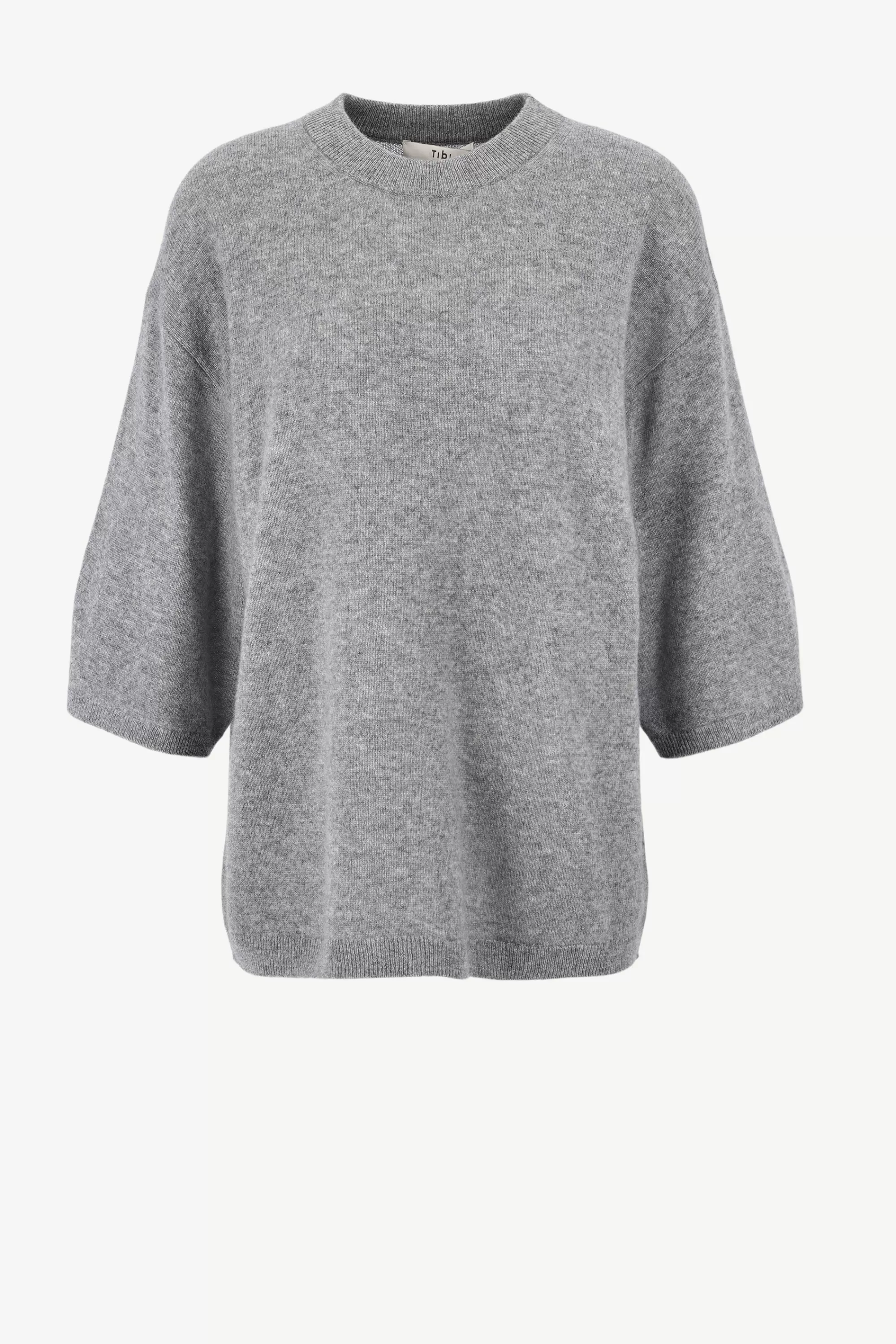 Frauen Tibi Kaschmirshirt In Heather Grey