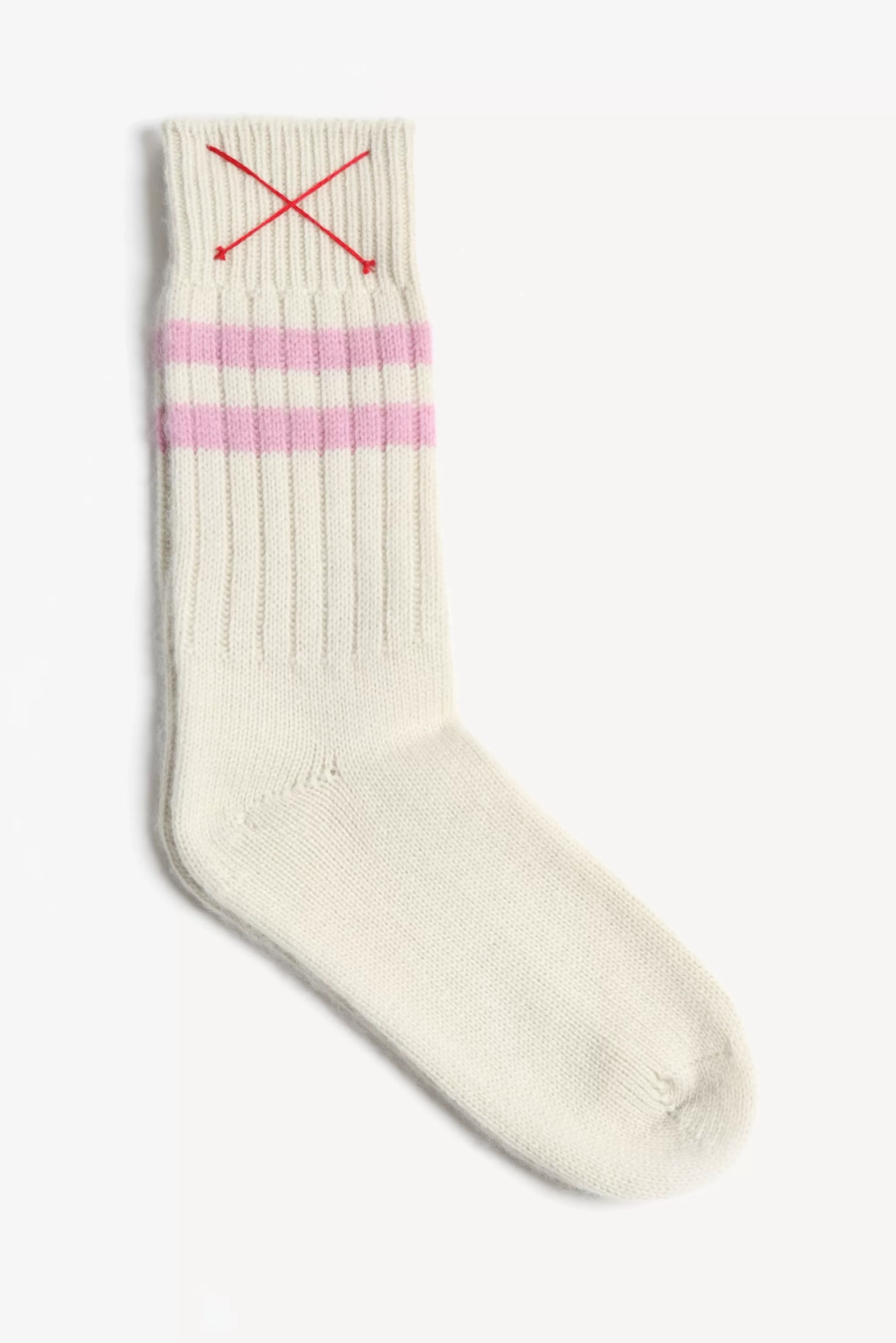 Frauen Mell-o Kaschmirsocken Sport In Off White/Fuchsia