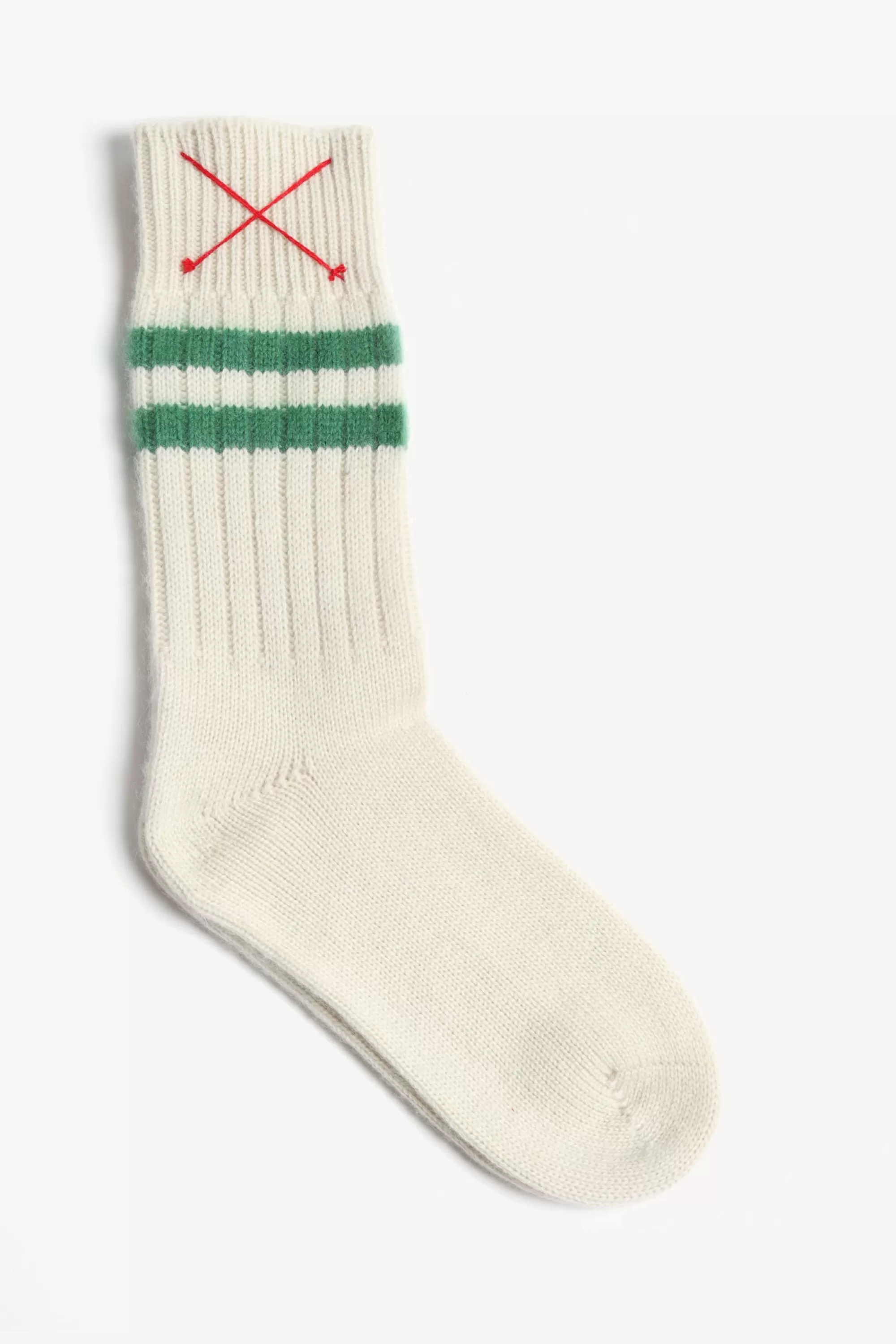 Frauen Mell-o Kaschmirsocken Sport In Off White/Grun